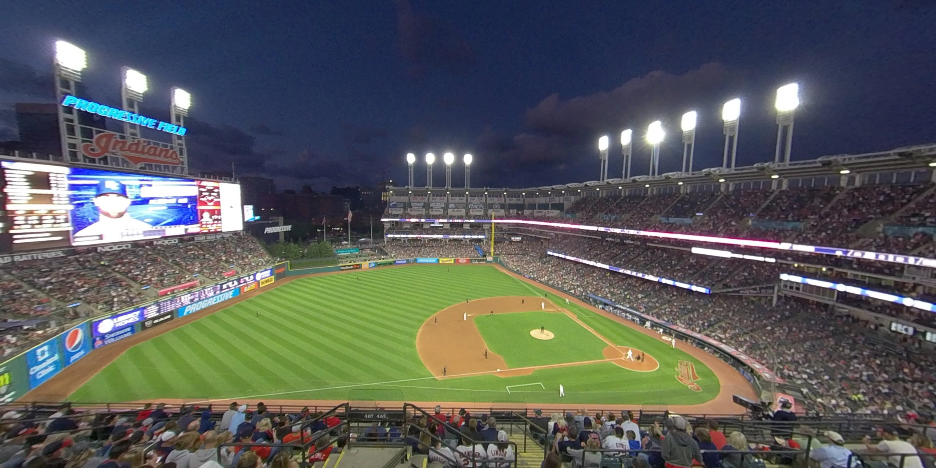 section 564 panoramic seat view  - progressive field