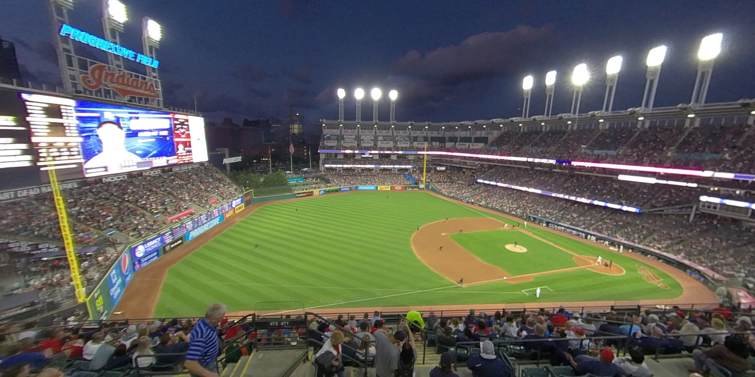 section 570 panoramic seat view  - progressive field