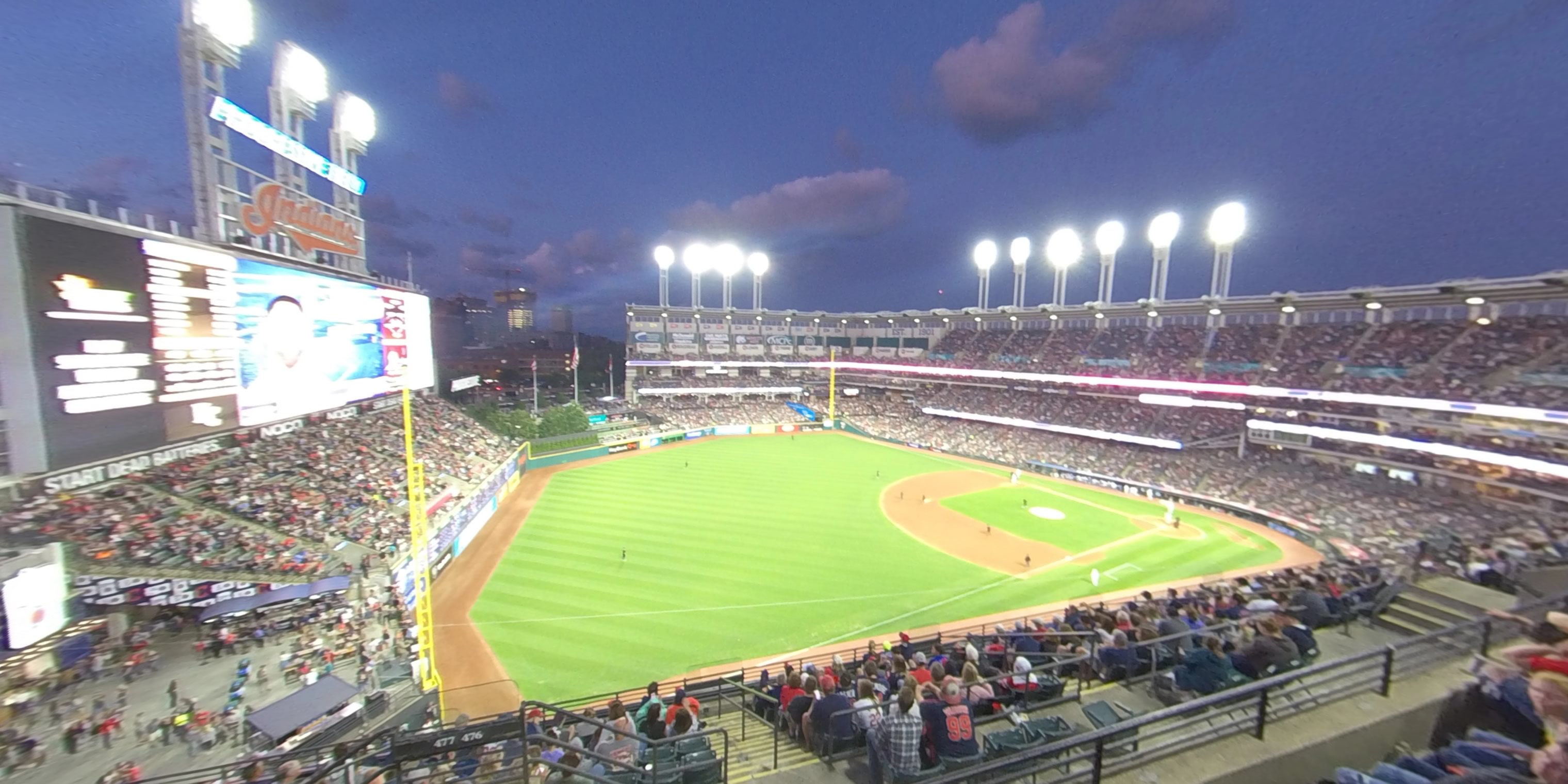 section 575 panoramic seat view  - progressive field