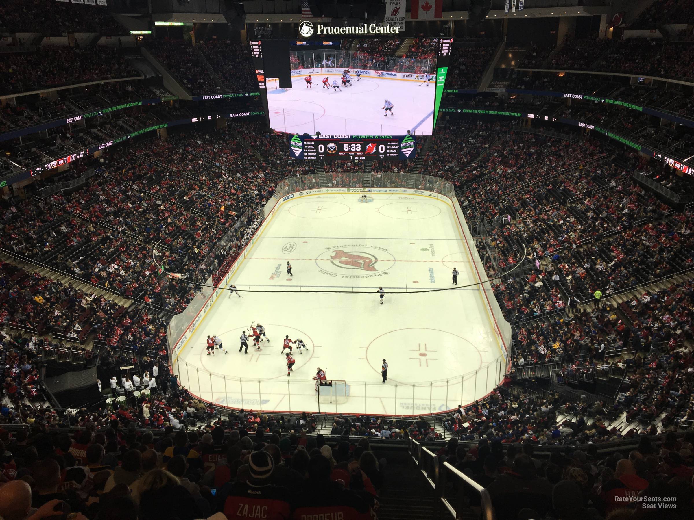 section 120, row 6 seat view  for hockey - prudential center