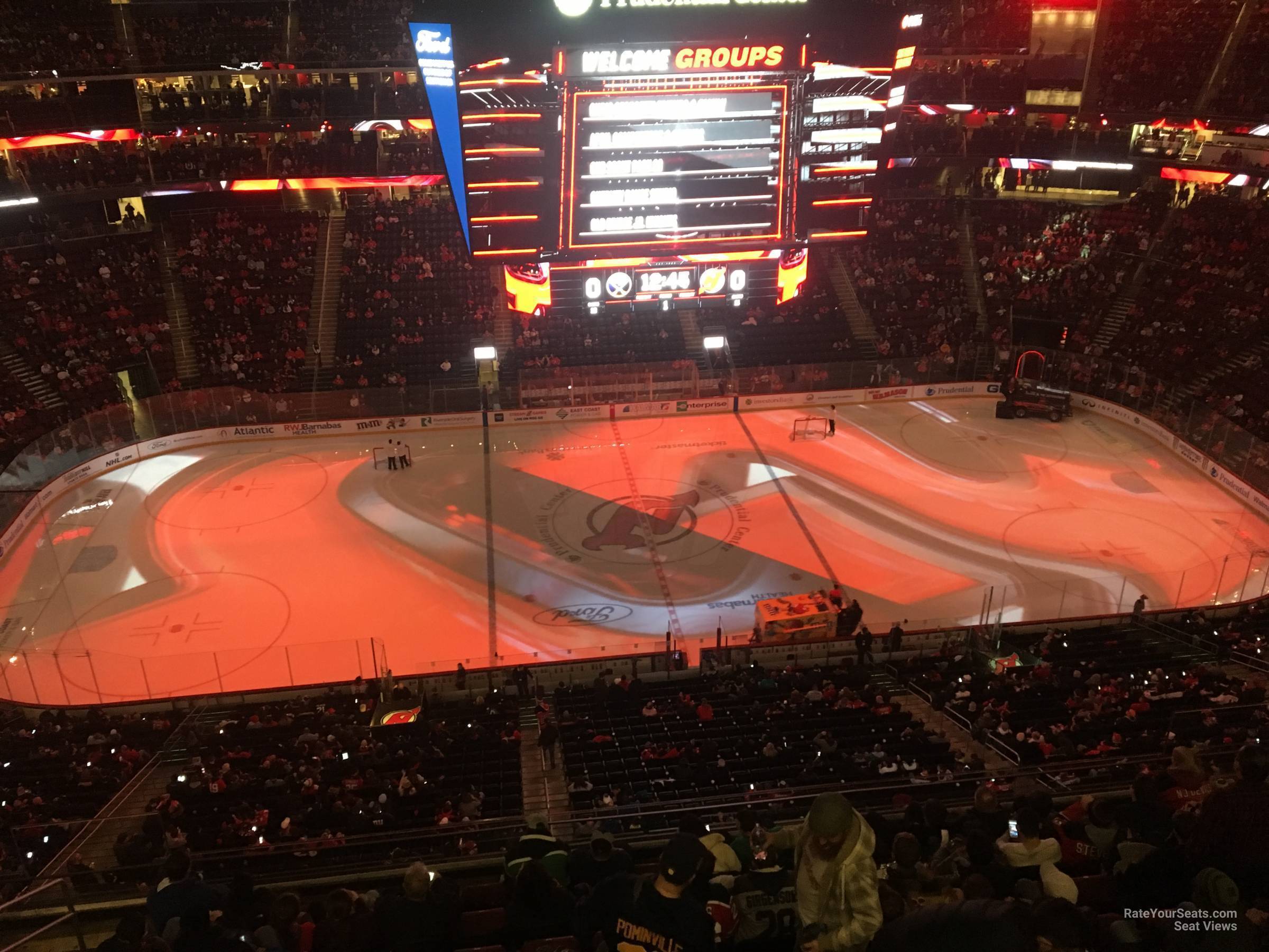 section 212, row 1 seat view  for hockey - prudential center