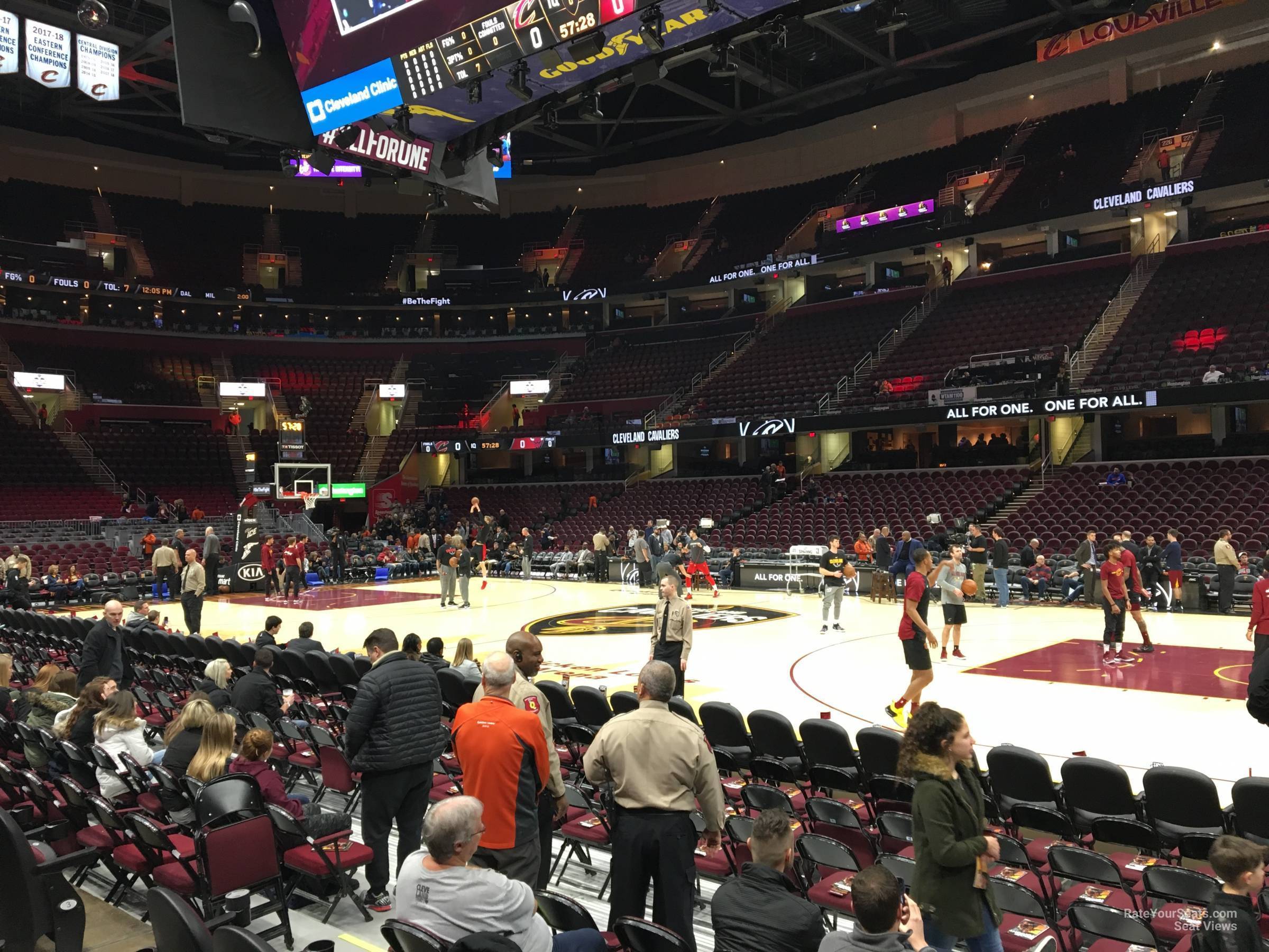 section 119, row 5 seat view  for basketball - rocket mortgage fieldhouse