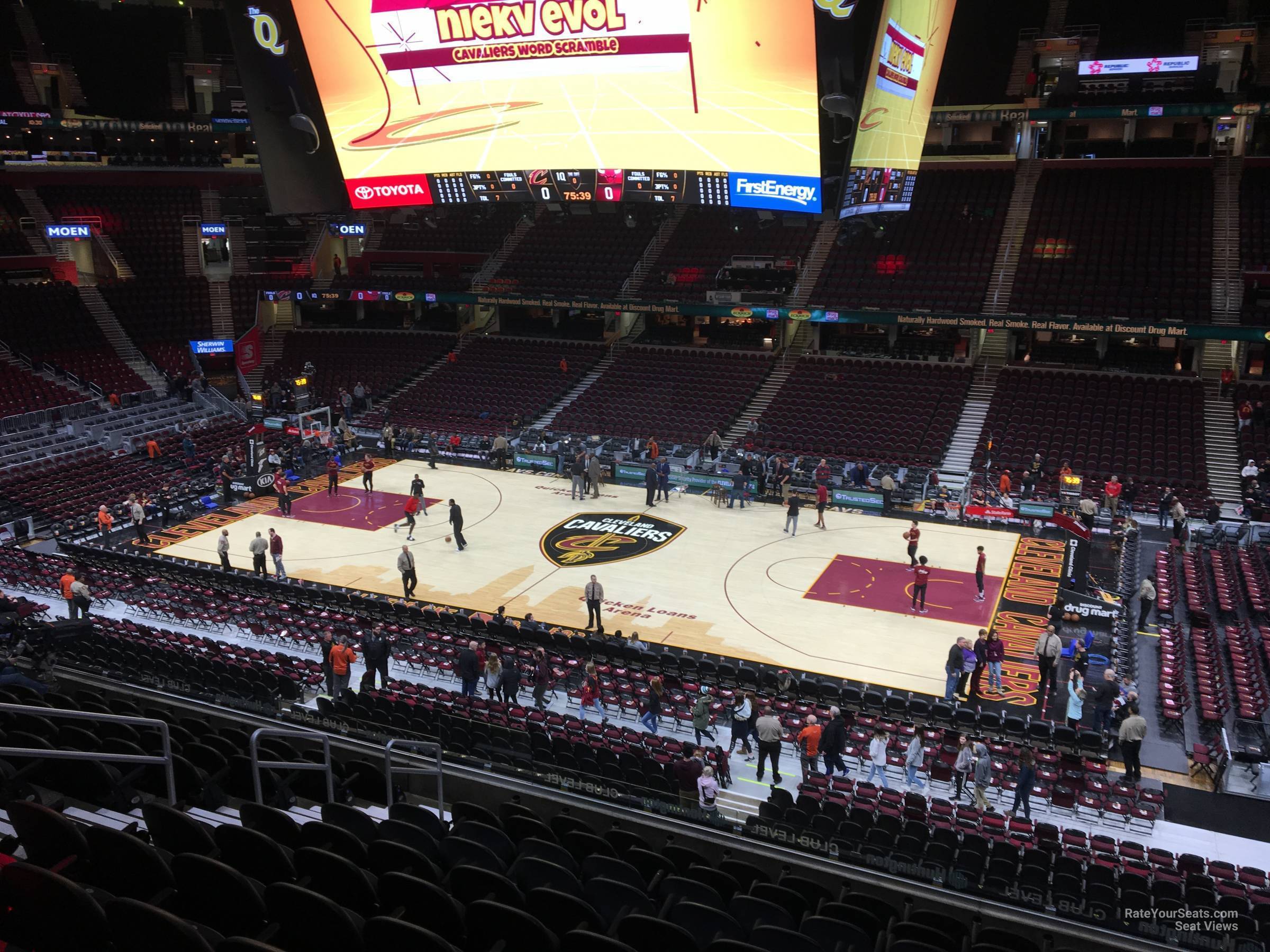 club 119, row 11 seat view  for basketball - rocket mortgage fieldhouse