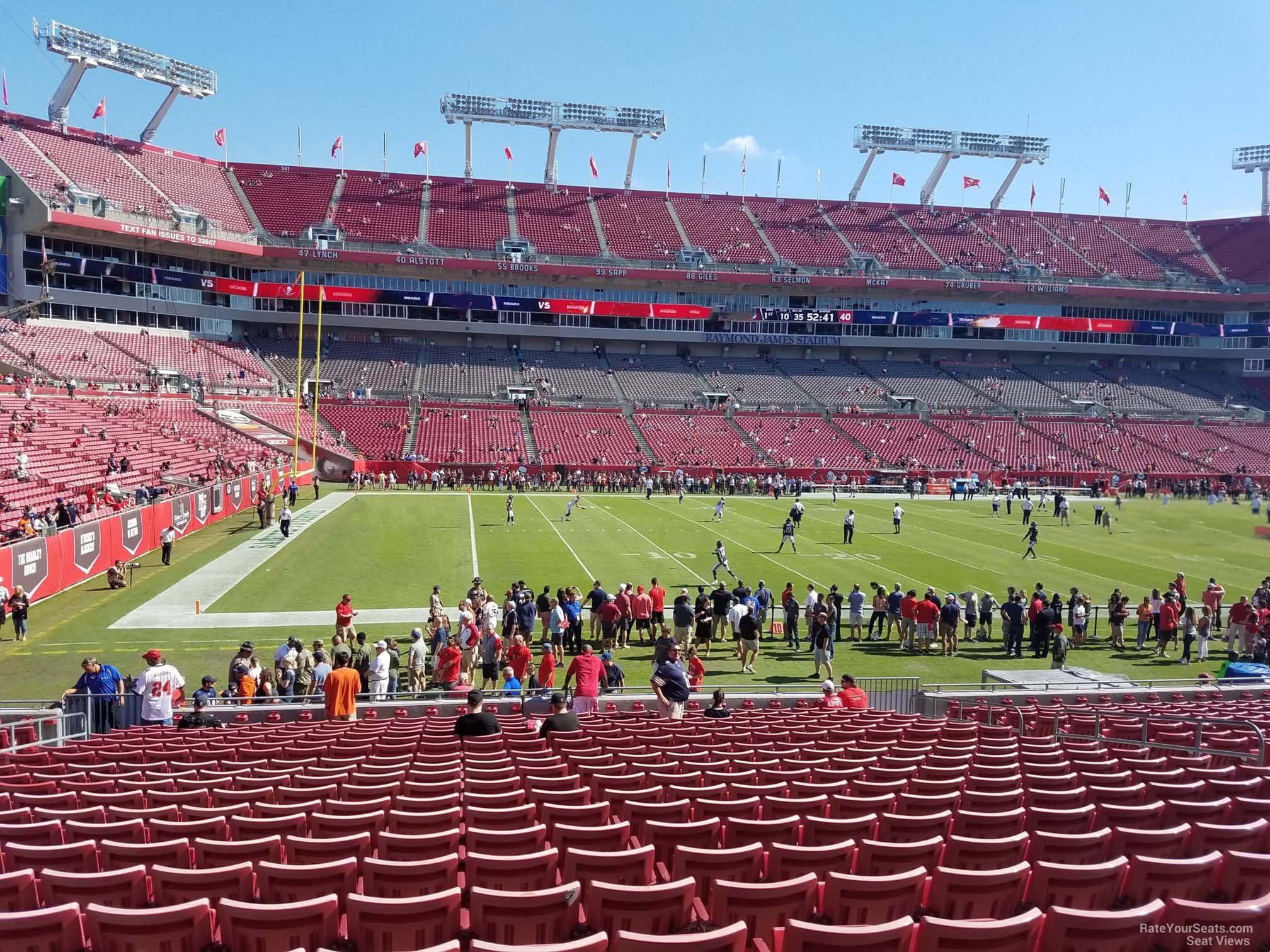 Raymond James Stadium Seating Chart With Seat Numbers And Rows