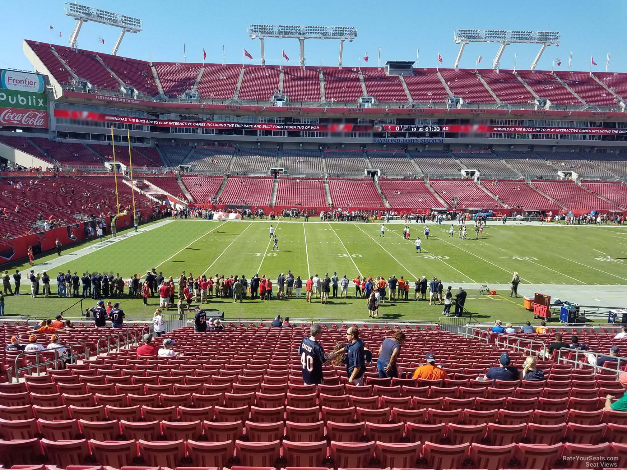 section 133, row wc seat view  for football - raymond james stadium
