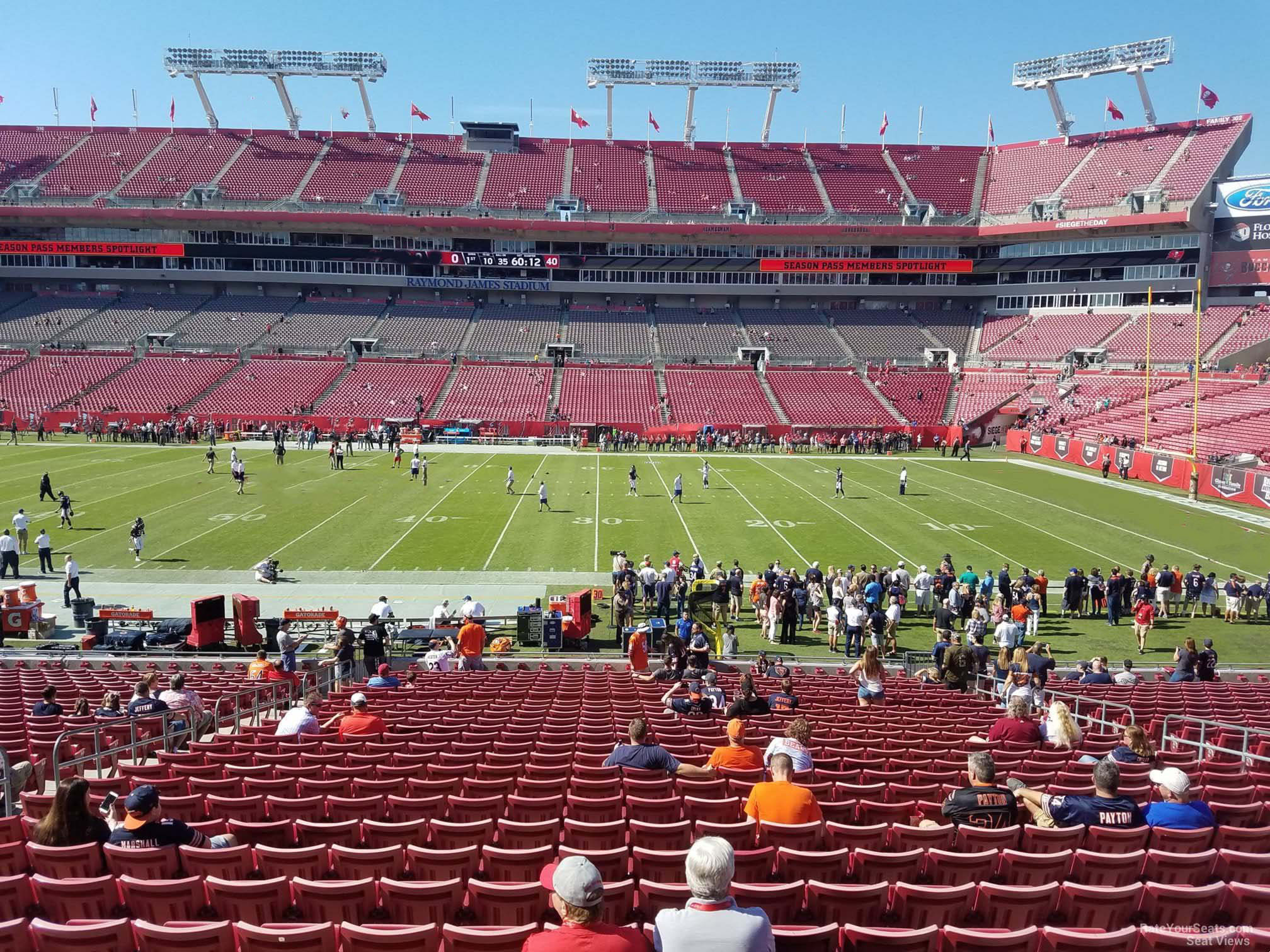 section 137, row wc seat view  for football - raymond james stadium