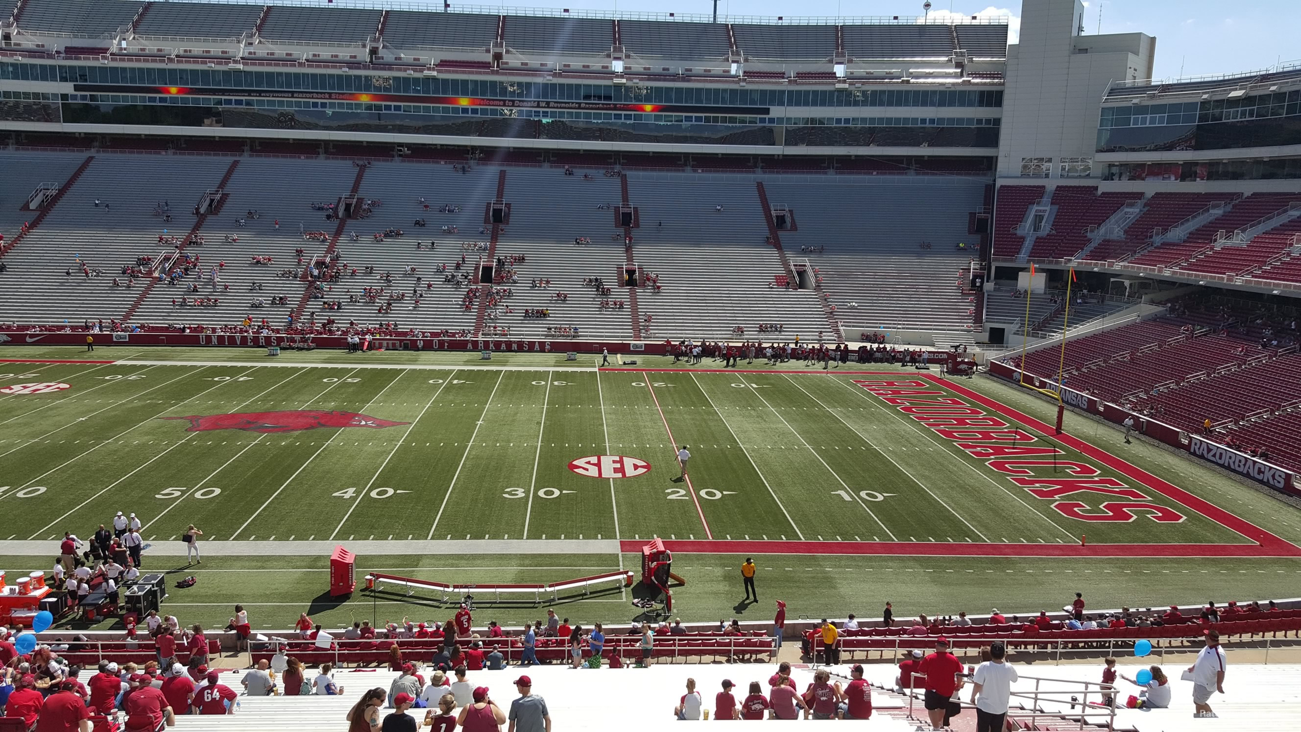 Razorback Stadium Section 103 - RateYourSeats.com