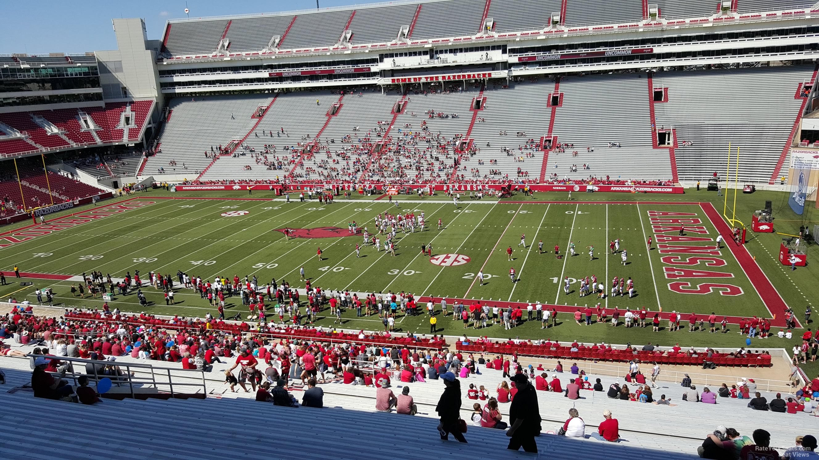 Section 121 at Razorback Stadium