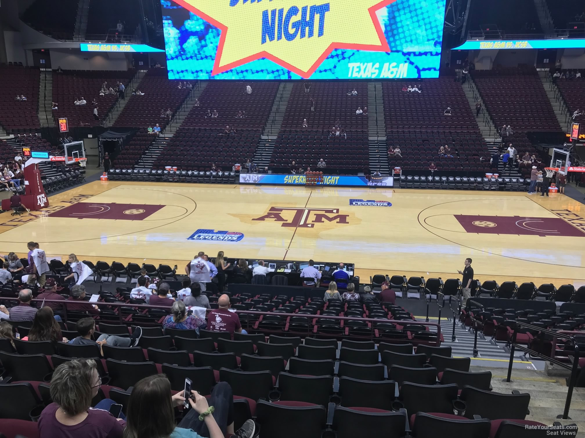 section 105, row j seat view  - reed arena
