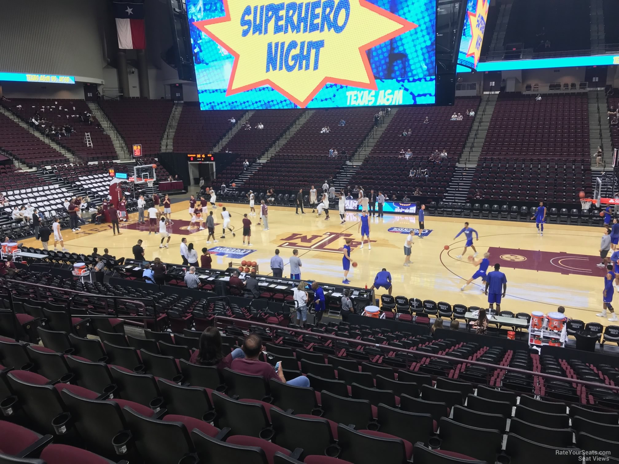 section 120, row j seat view  - reed arena