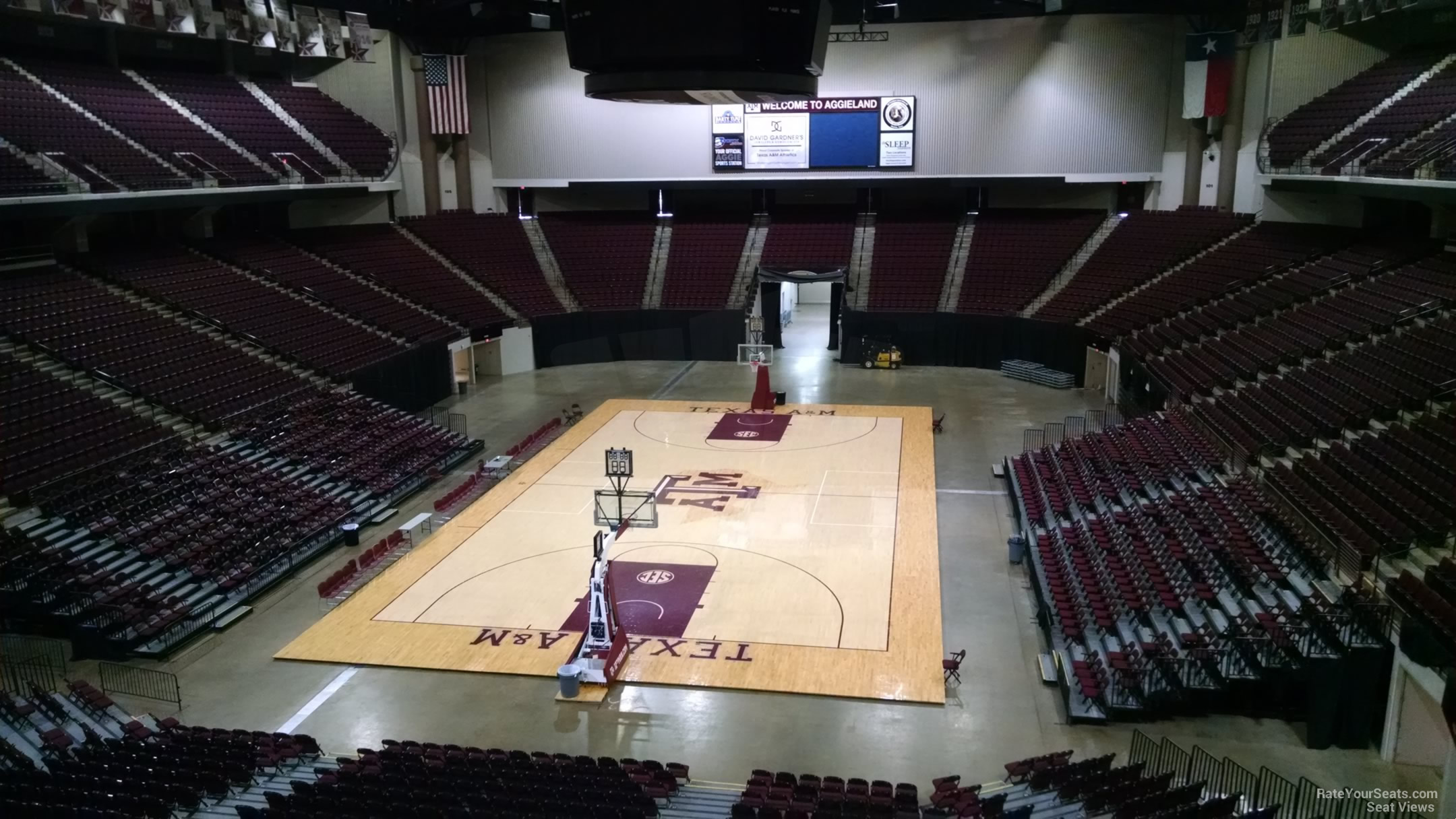 section 212, row b seat view  - reed arena