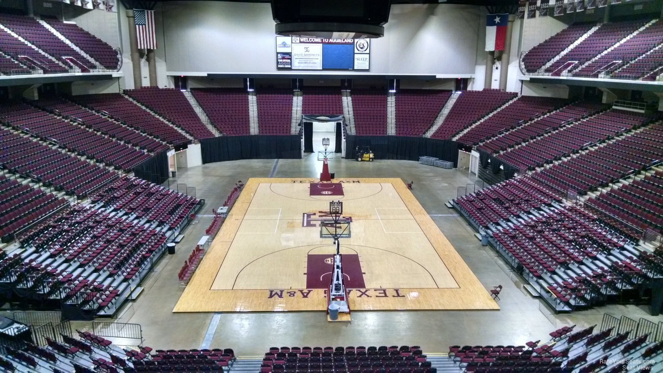 section 213, row b seat view  - reed arena