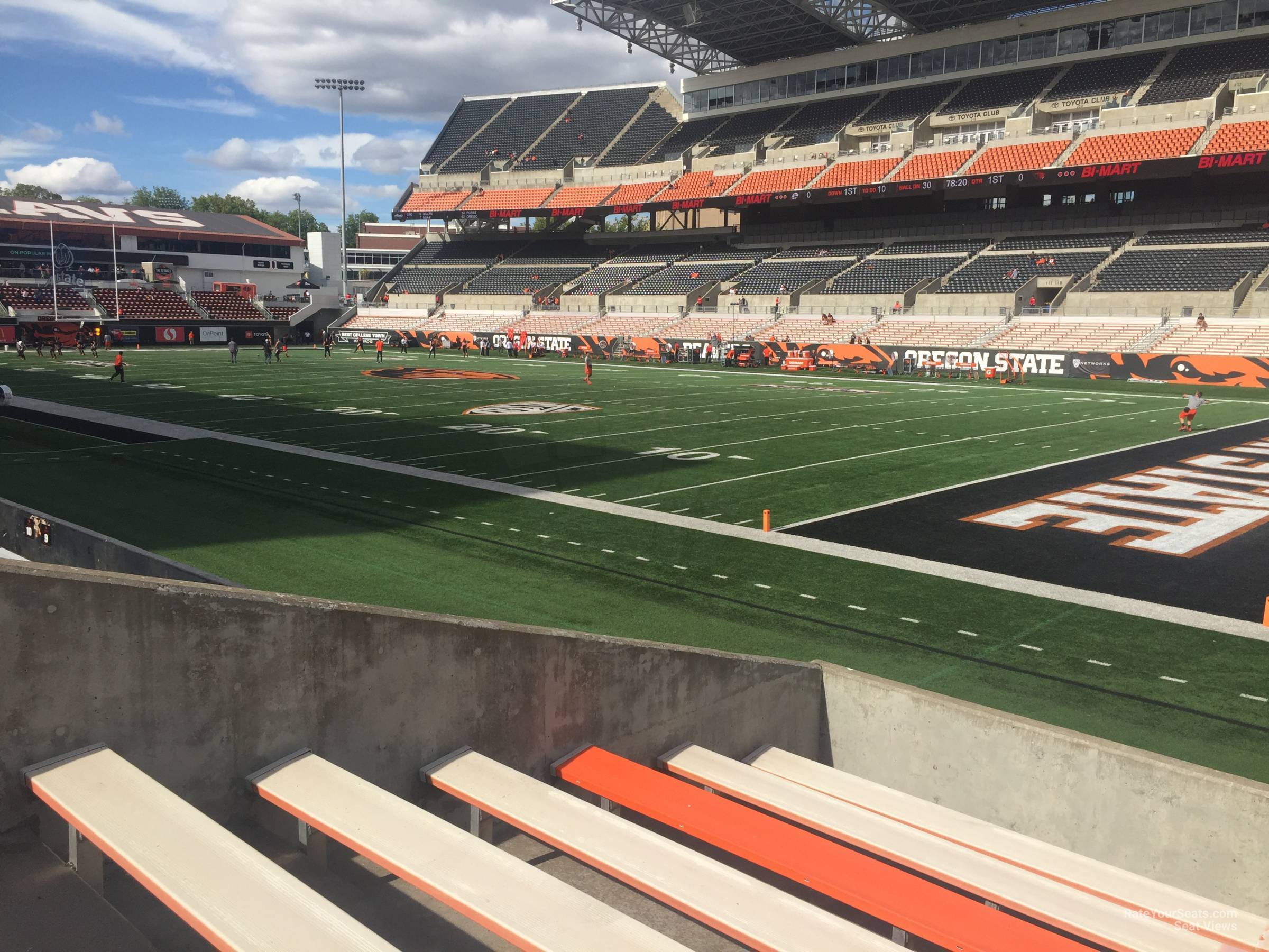section 127, row 8 seat view  - reser stadium
