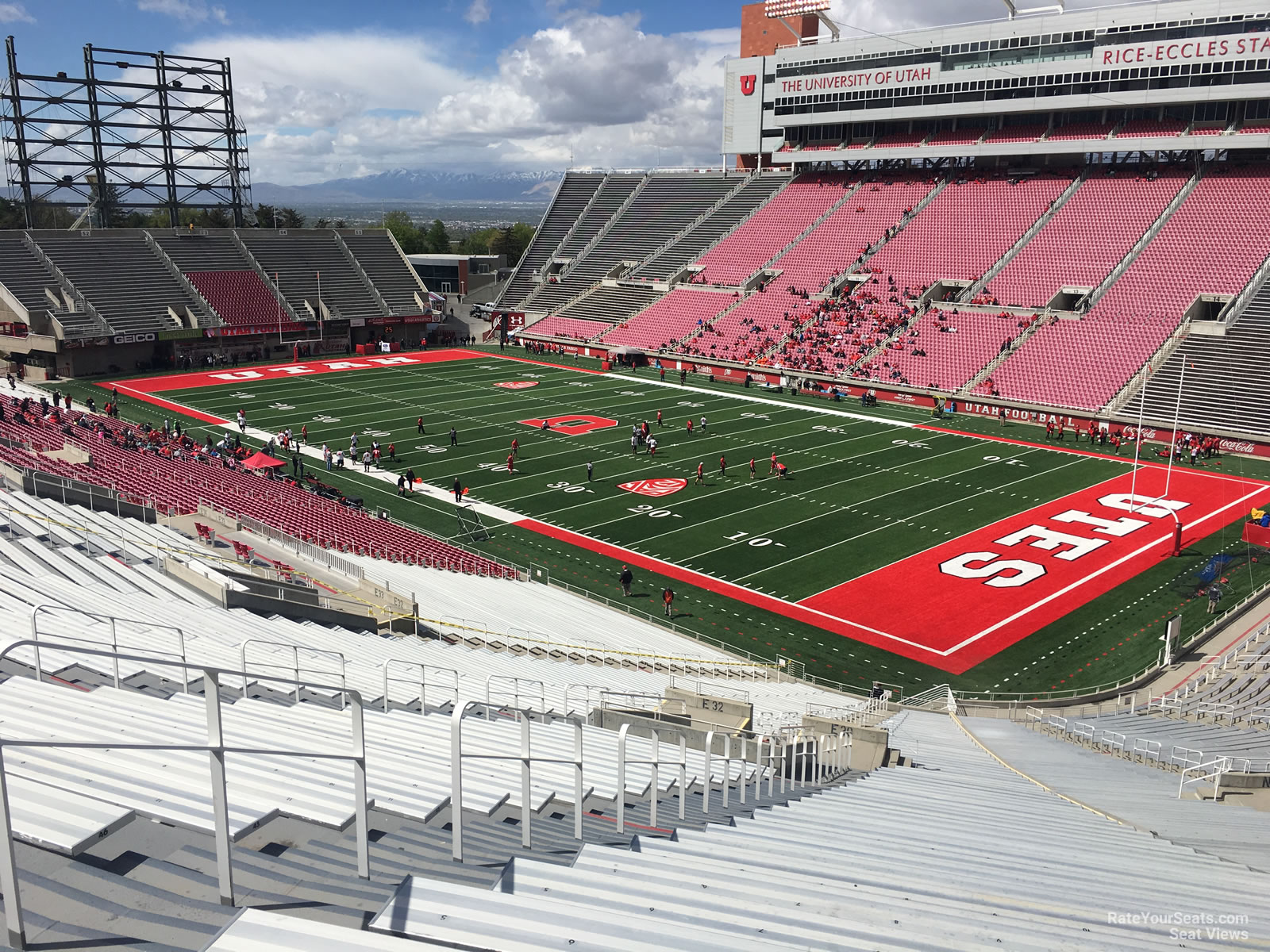 section e30, row 50 seat view  - rice-eccles stadium
