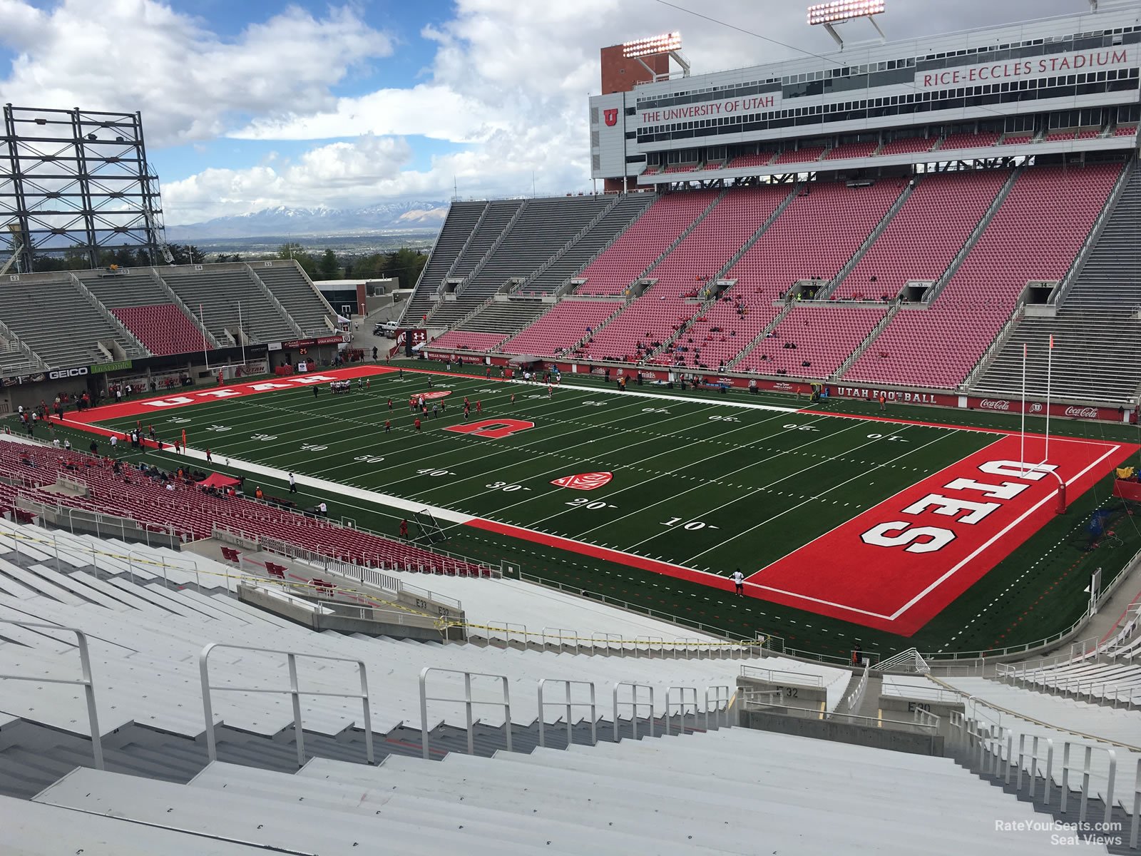 section e31, row 50 seat view  - rice-eccles stadium