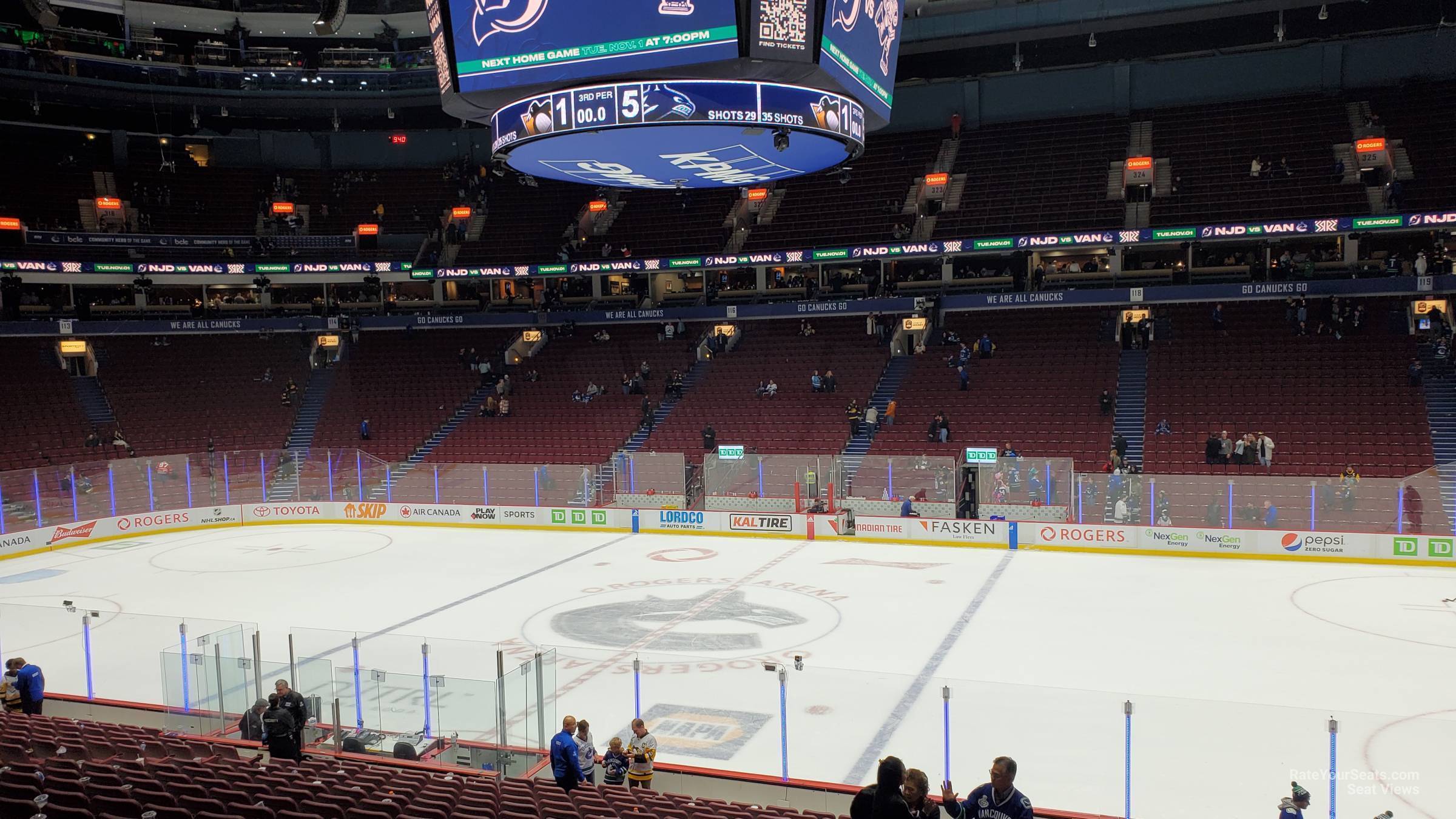 section 105, row 20 seat view  for hockey - rogers arena
