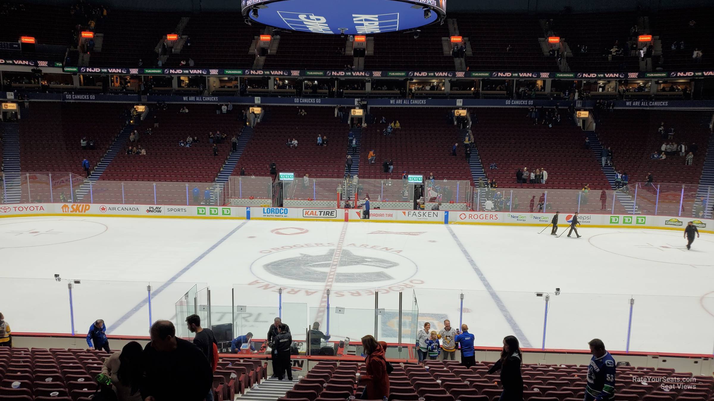 section 106, row 20 seat view  for hockey - rogers arena