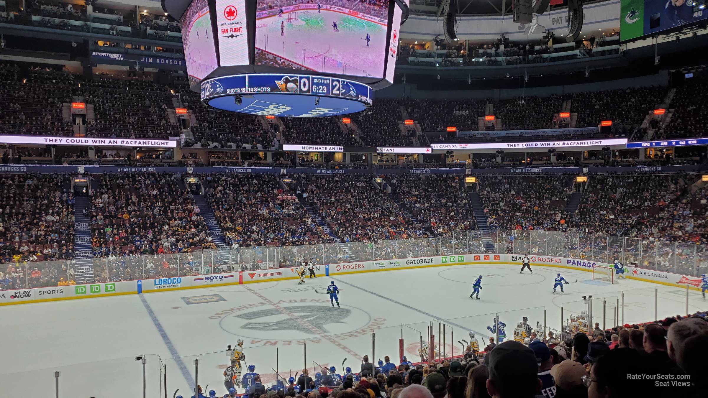 section 118, row 21 seat view  for hockey - rogers arena