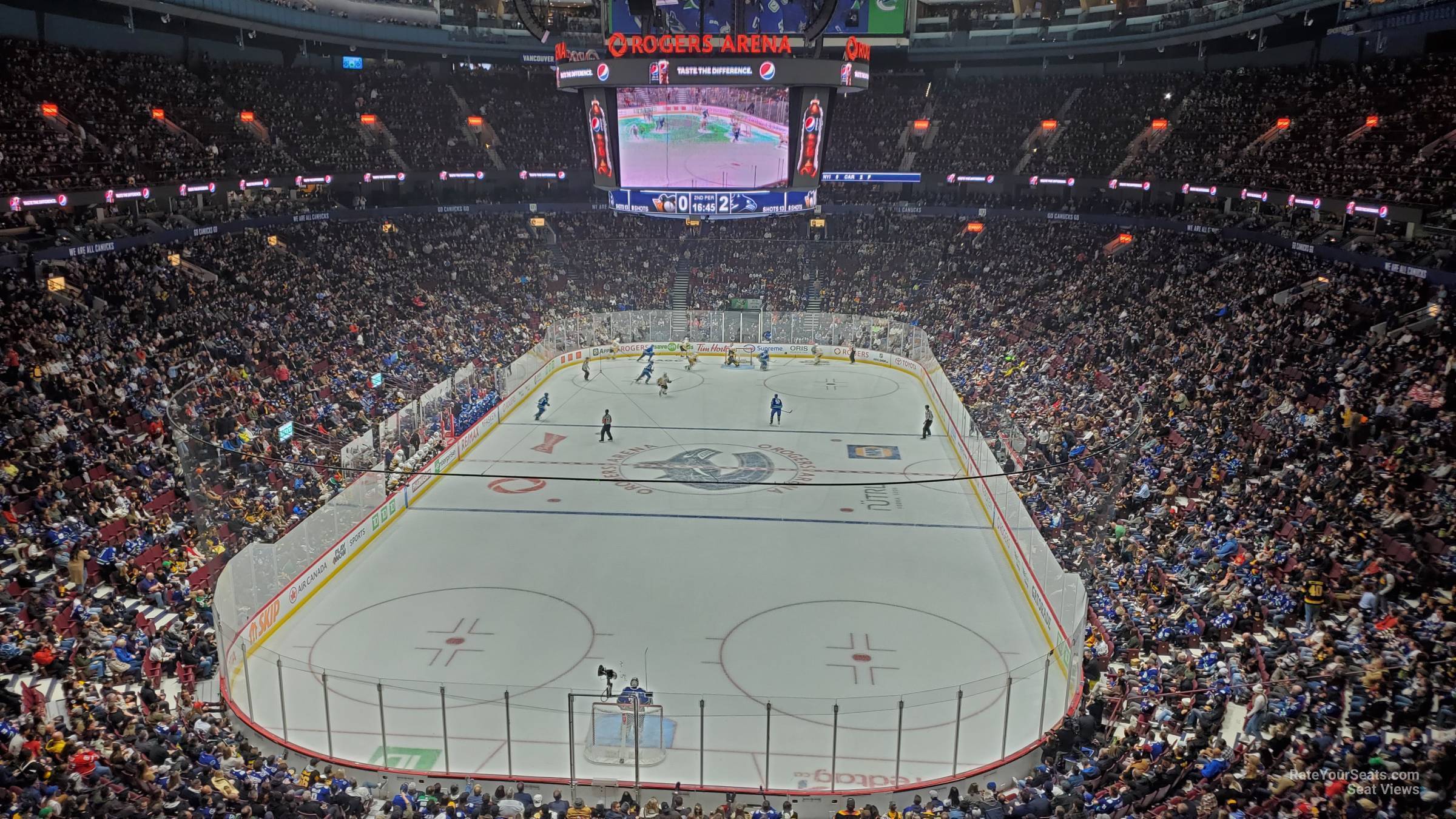 section 315, row 4 seat view  for hockey - rogers arena