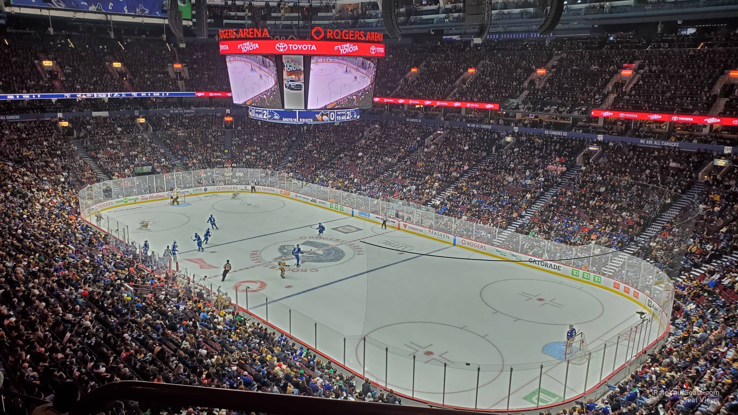 section 319, row 4 seat view  for hockey - rogers arena