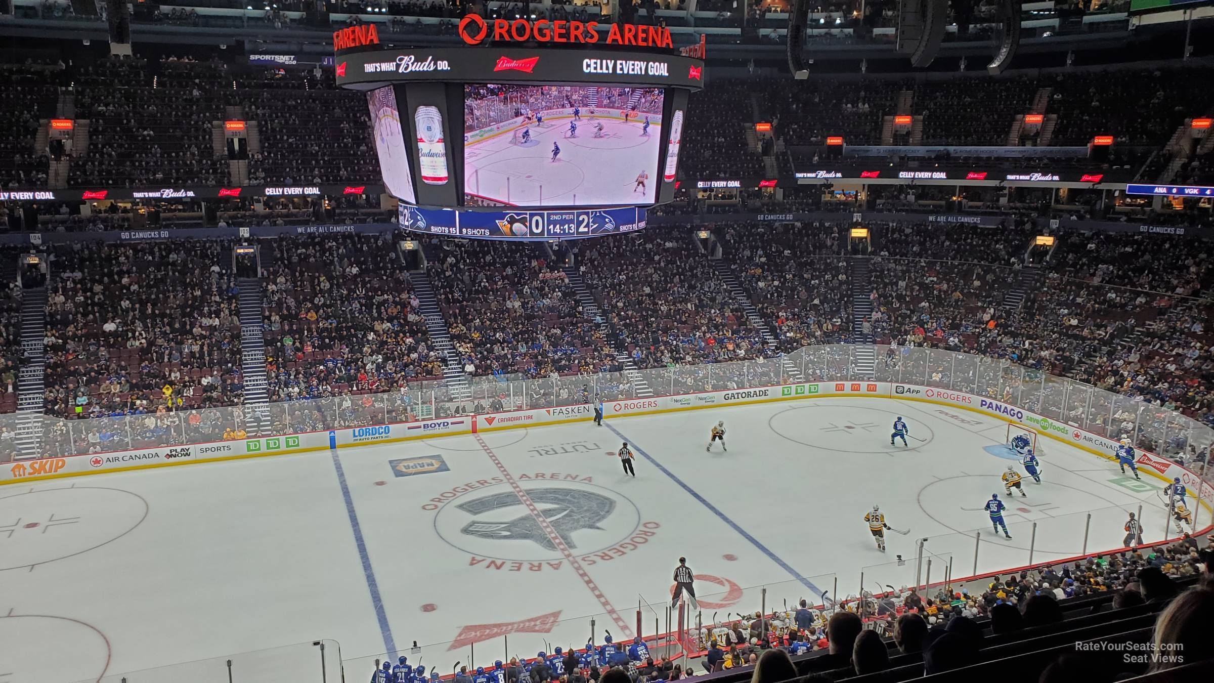section 324, row 4 seat view  for hockey - rogers arena