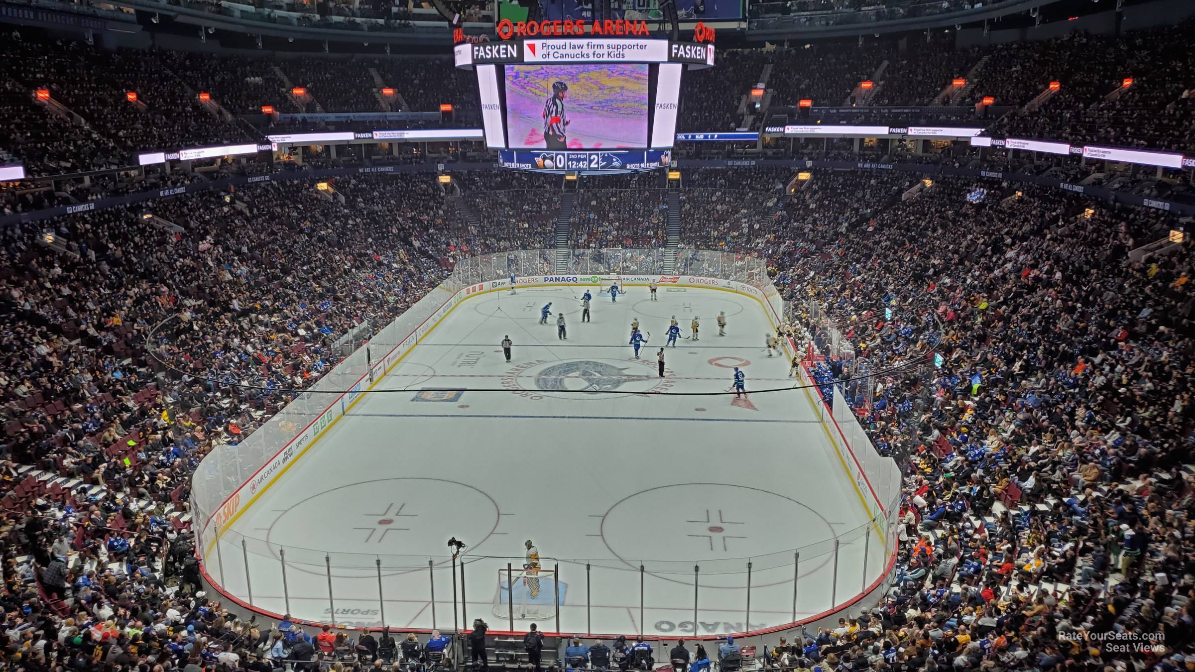 section 330, row 4 seat view  for hockey - rogers arena
