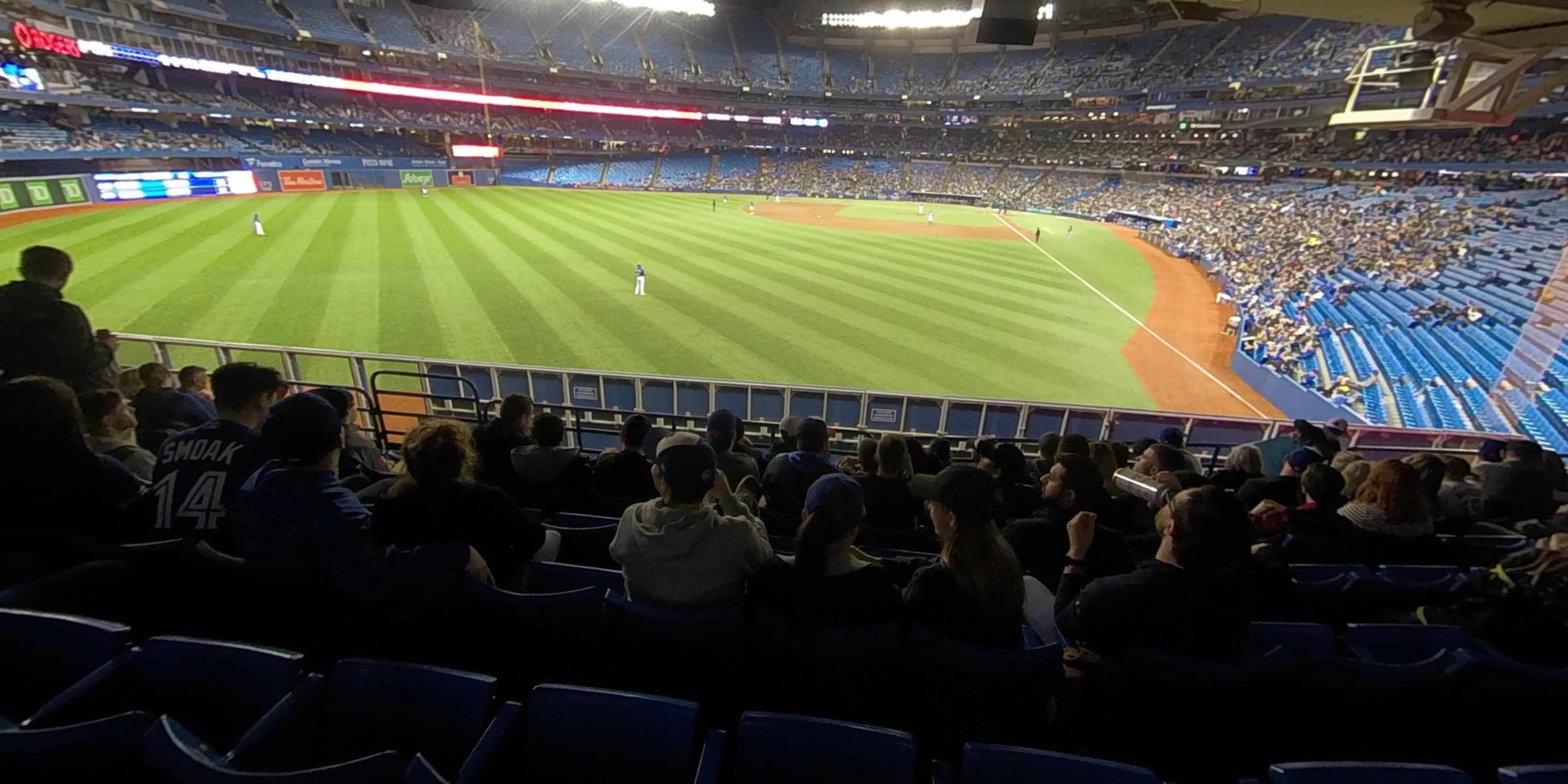 left field balcony panoramic seat view  for baseball - rogers centre