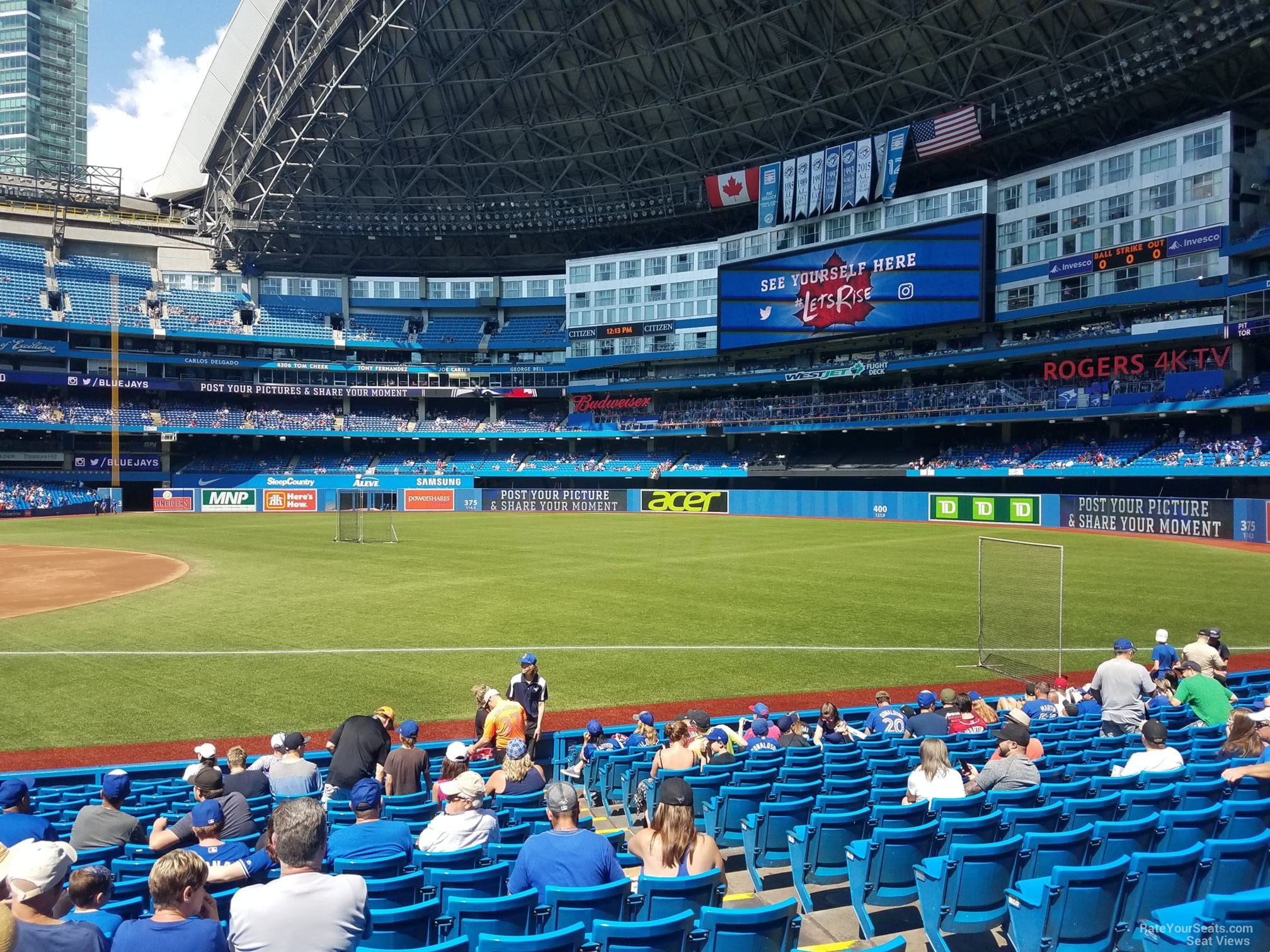 section 113a, row 20 seat view  for baseball - rogers centre