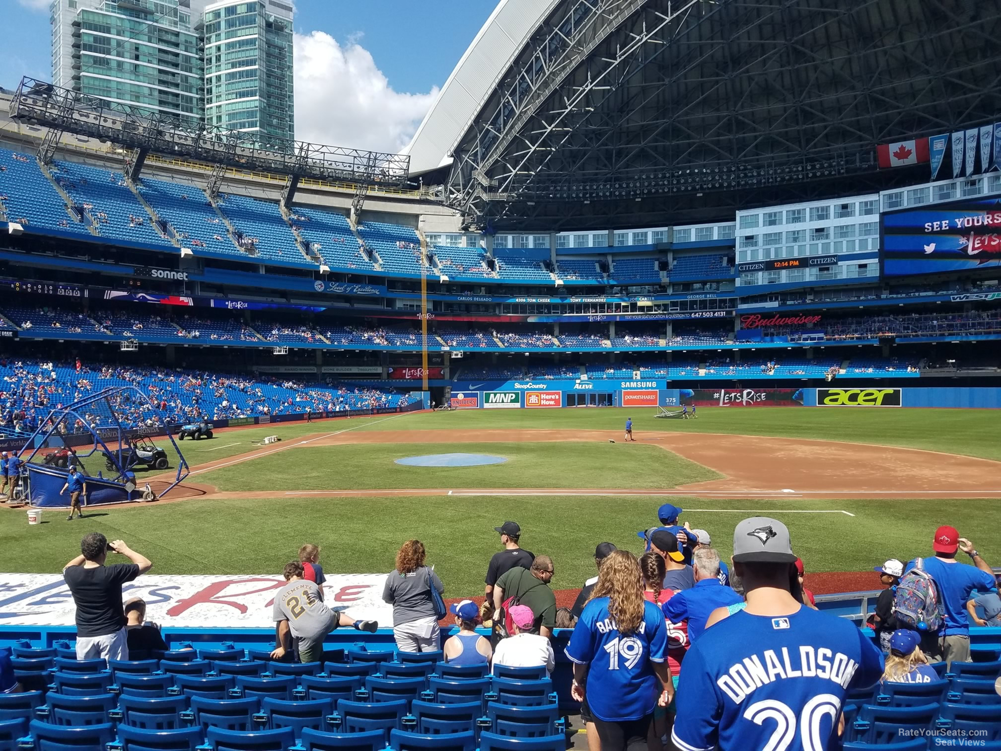 section 117, row 20 seat view  for baseball - rogers centre