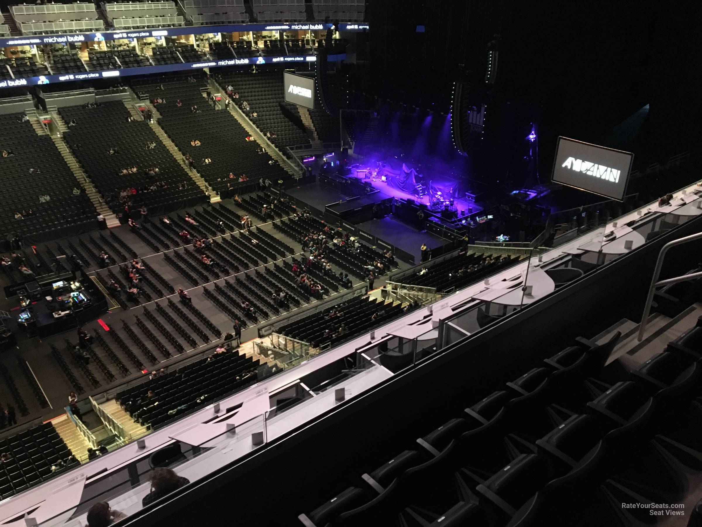 section 205, row 5 seat view  for concert - rogers place