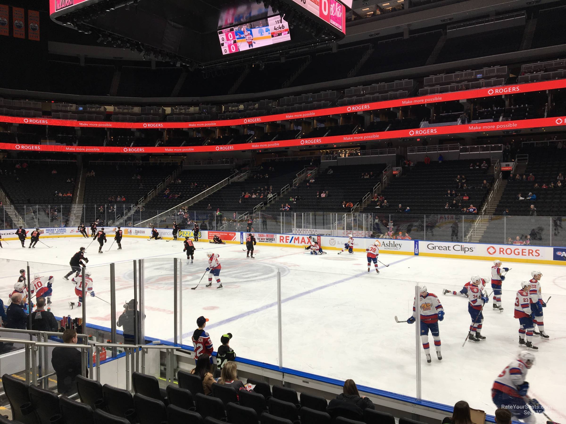 section 101, row 12 seat view  for hockey - rogers place