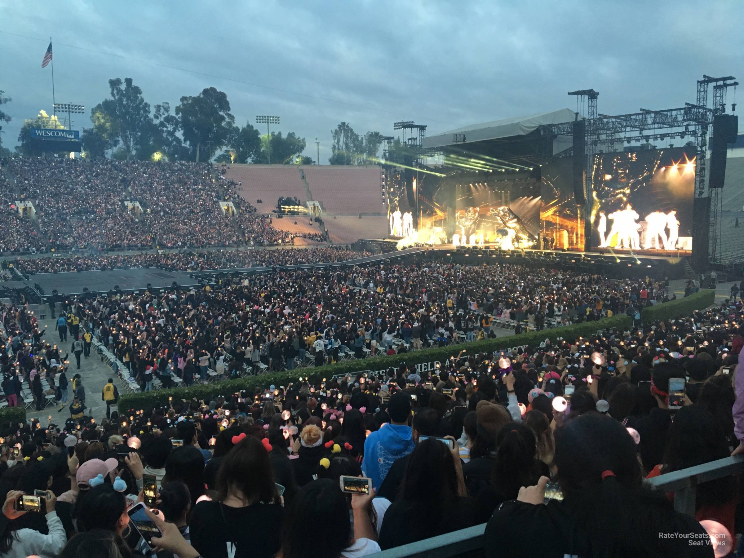 section 18, row 30 seat view  for concert - rose bowl stadium