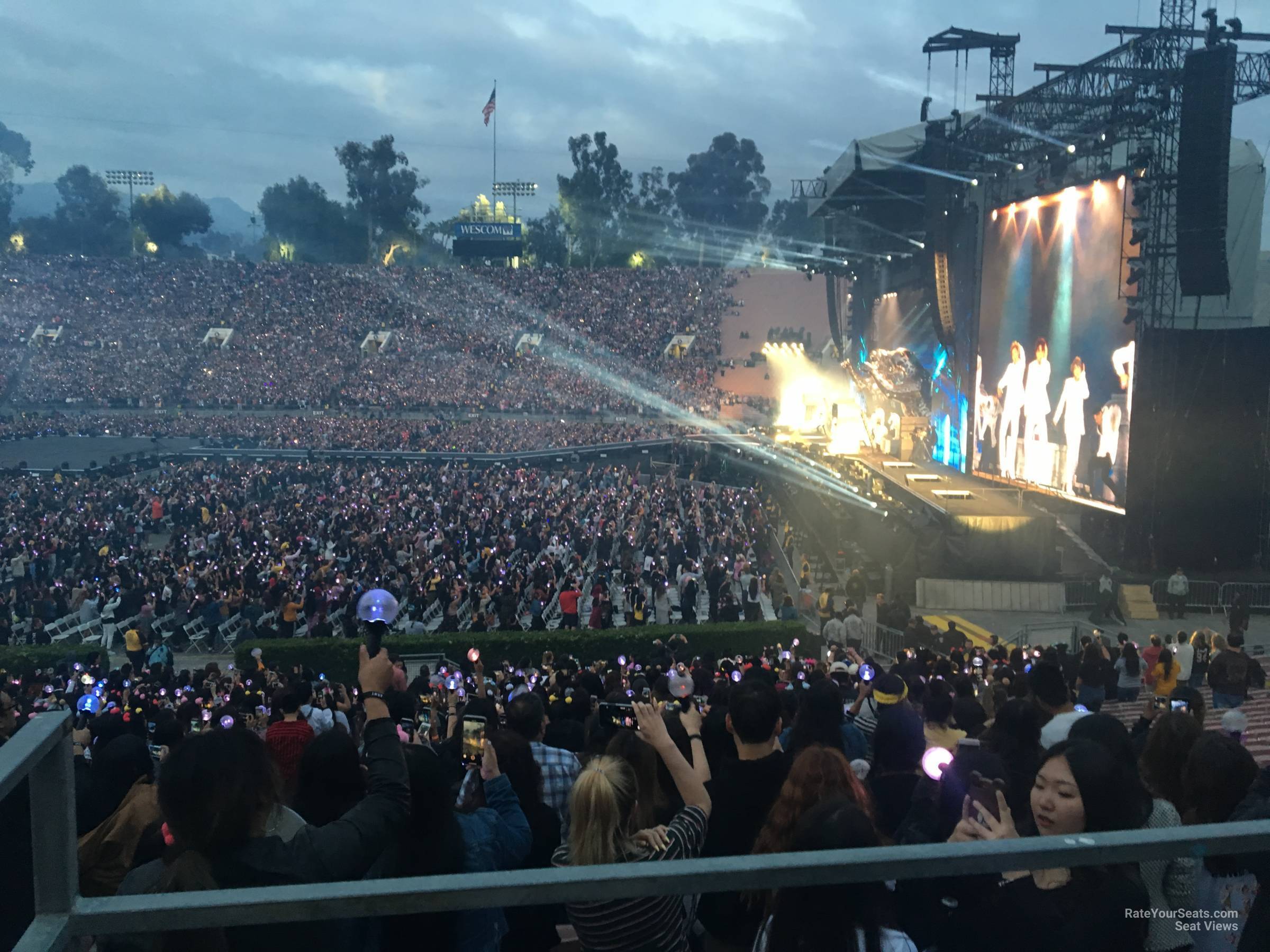 section 21, row 30 seat view  for concert - rose bowl stadium