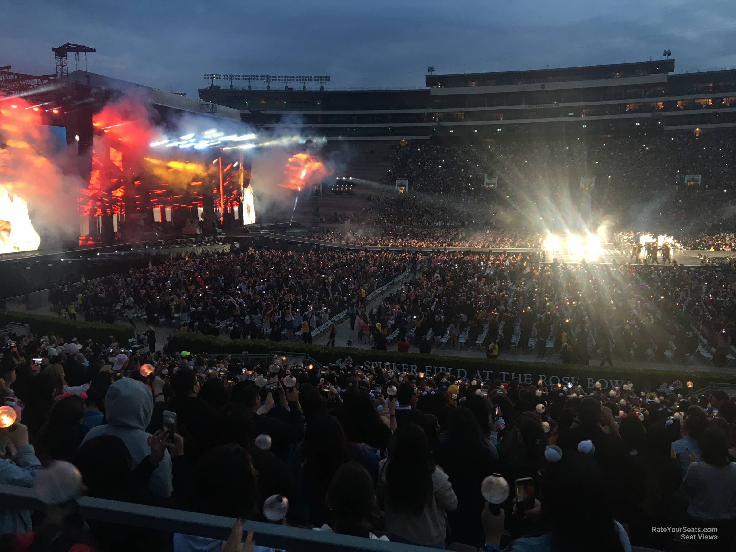 section 5, row 30 seat view  for concert - rose bowl stadium