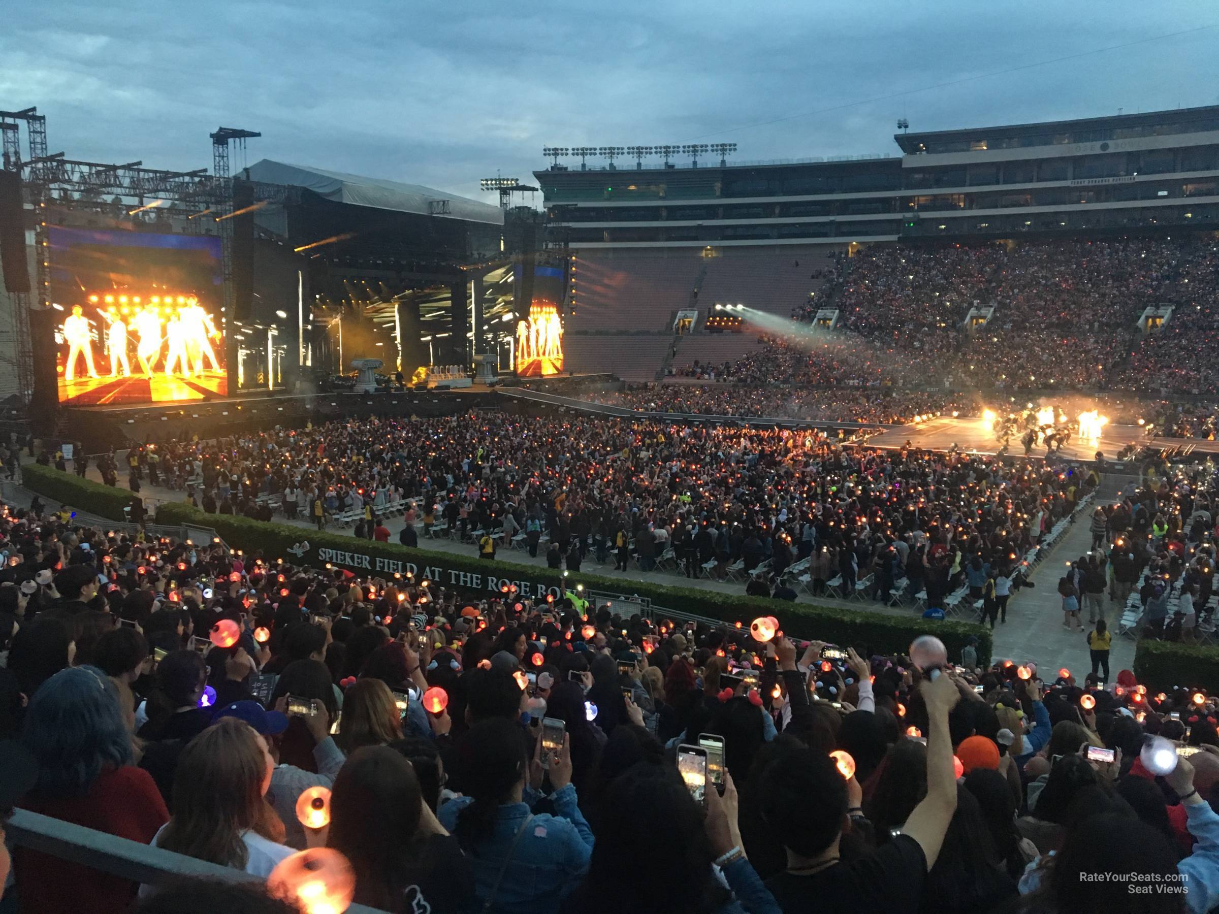 section 6, row 30 seat view  for concert - rose bowl stadium