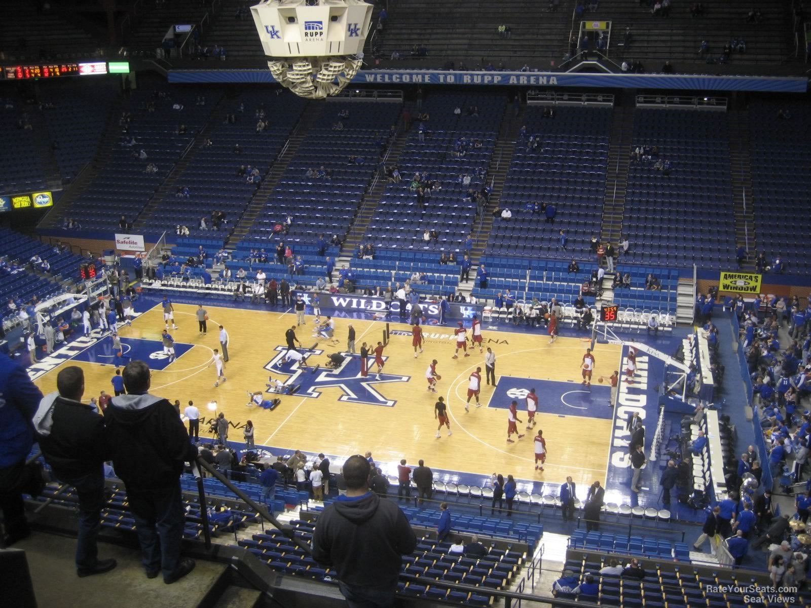 section 212, row h seat view  for basketball - rupp arena