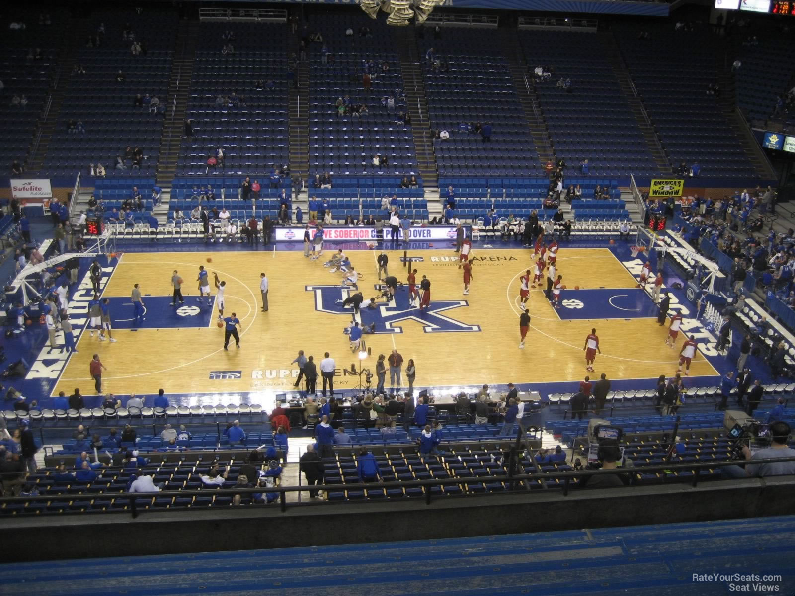 section 214, row h seat view  for basketball - rupp arena