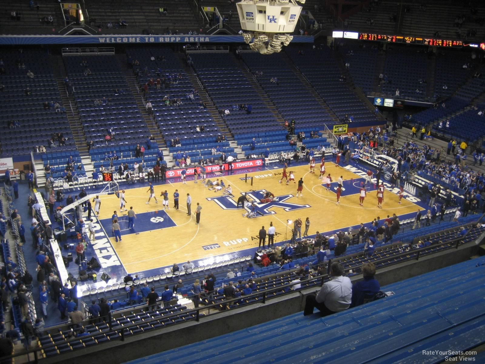 section 215, row h seat view  for basketball - rupp arena
