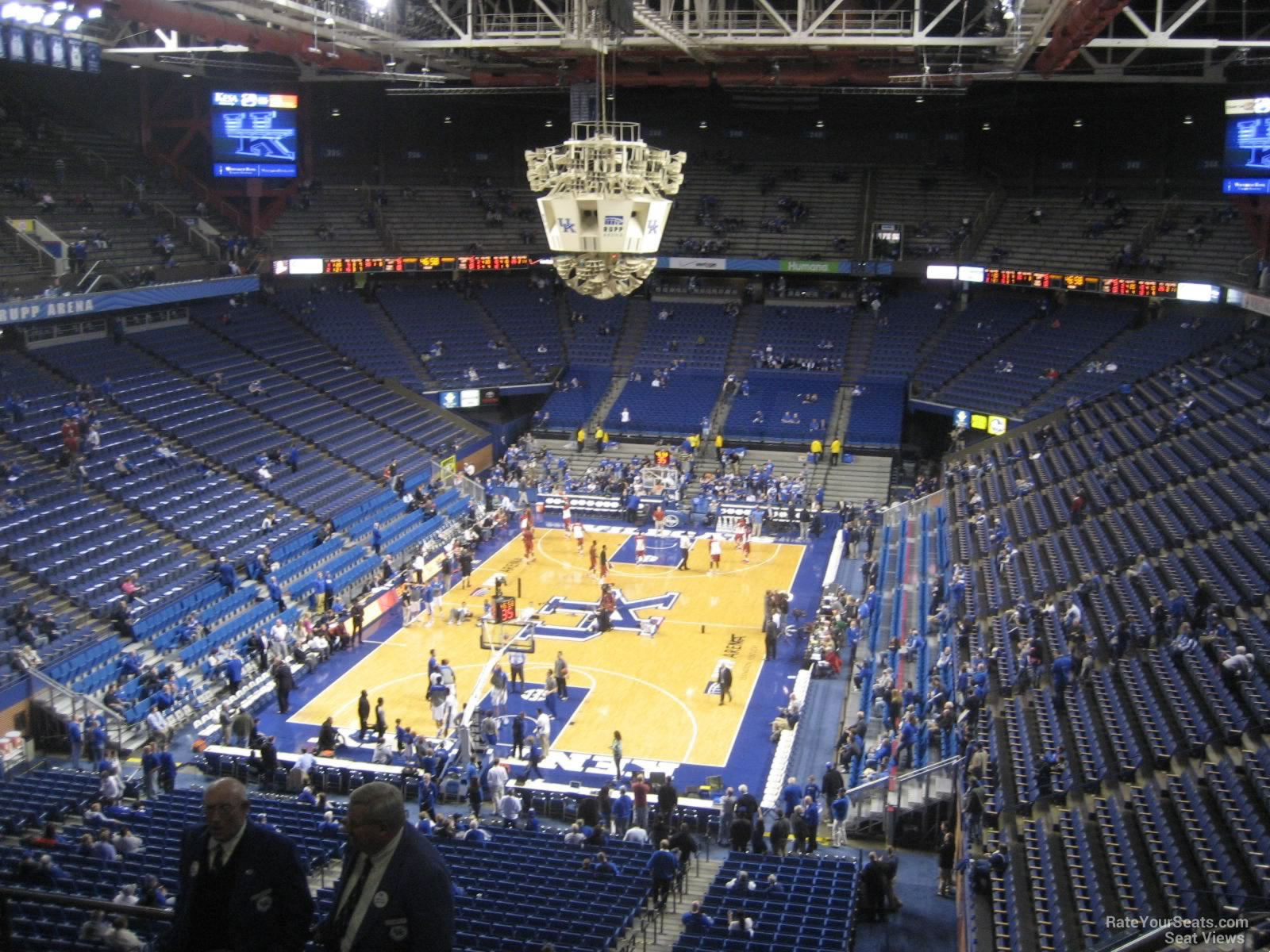 section 221, row h seat view  for basketball - rupp arena