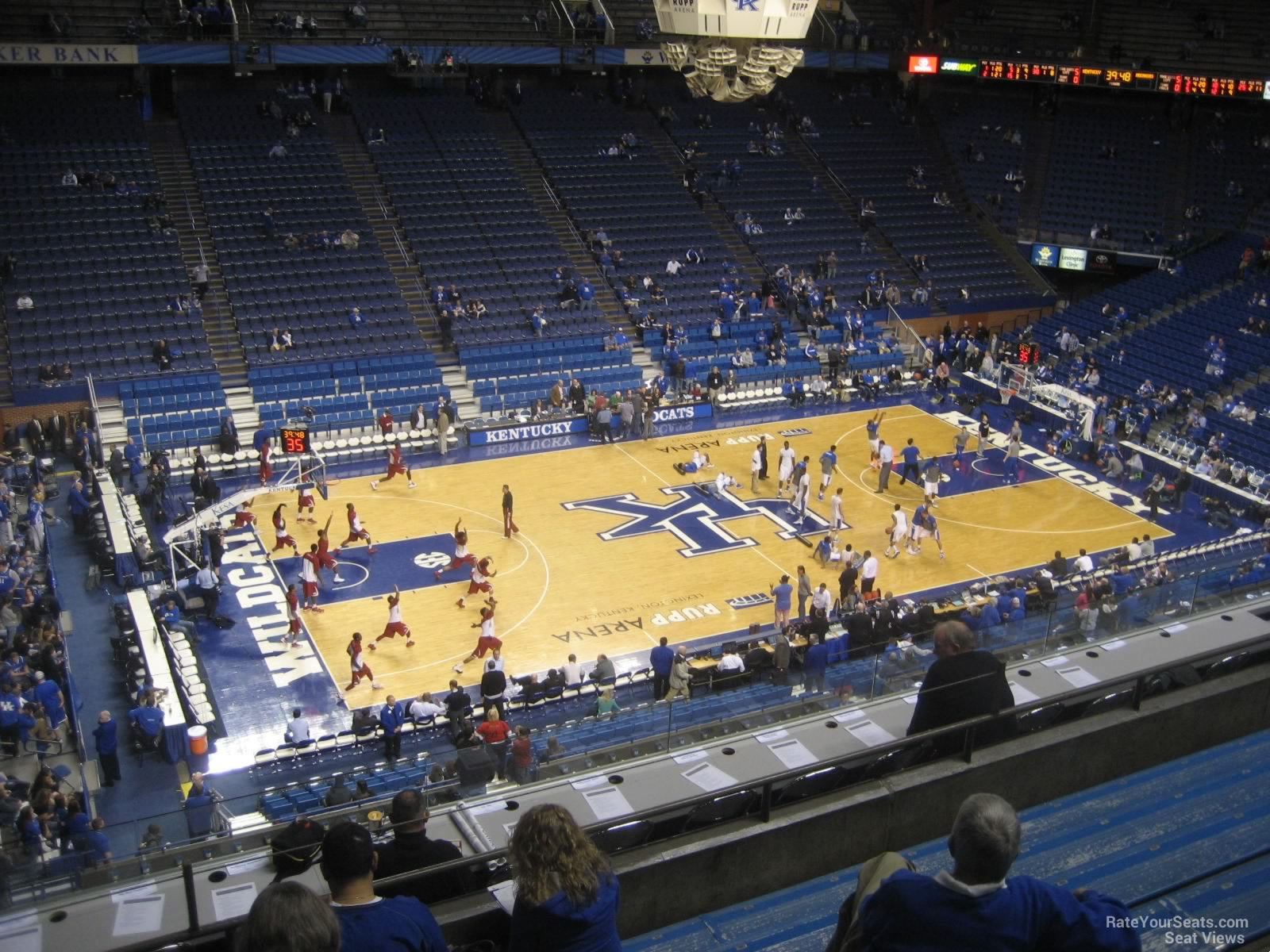 section 233, row h seat view  for basketball - rupp arena