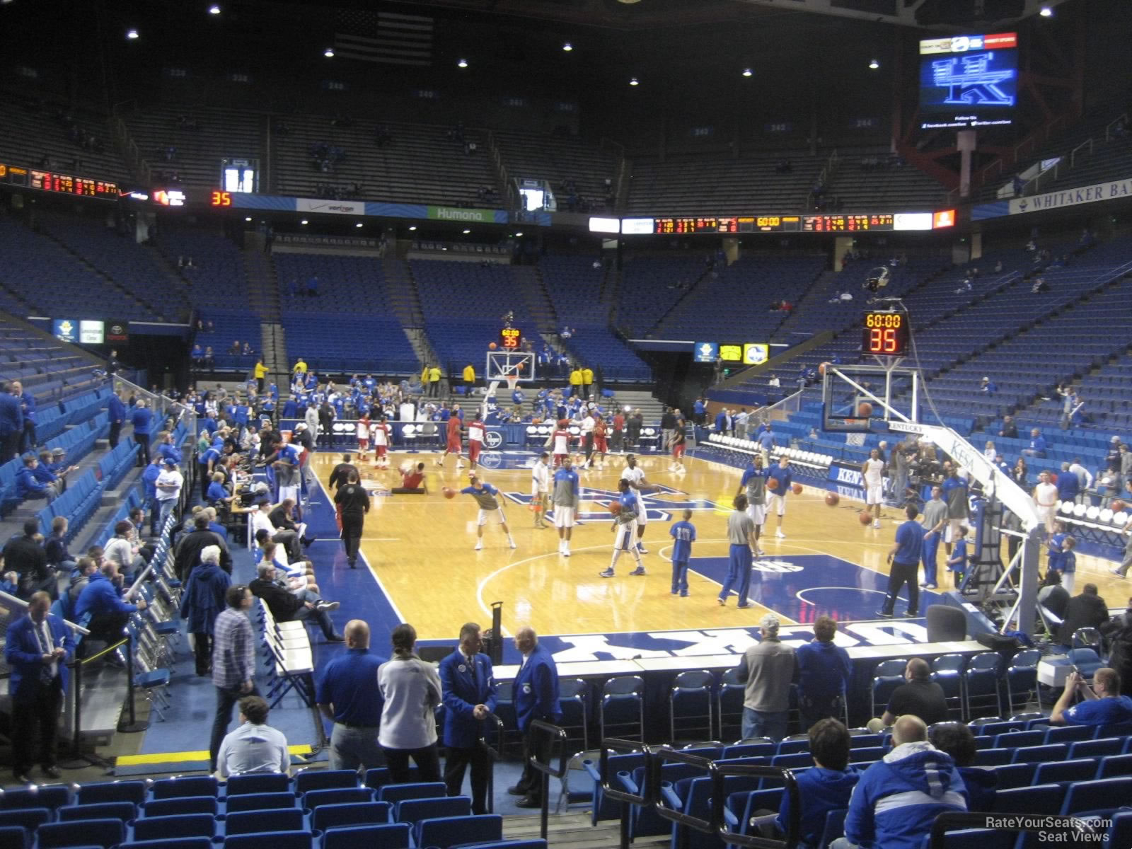 section 24, row mm seat view  for basketball - rupp arena