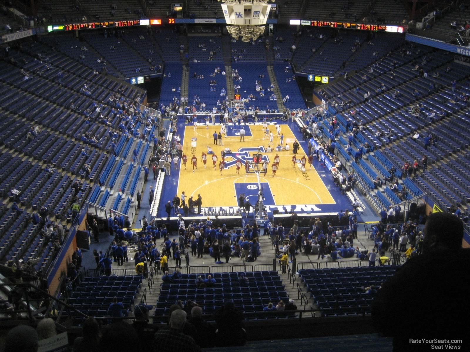 section 240, row h seat view  for basketball - rupp arena