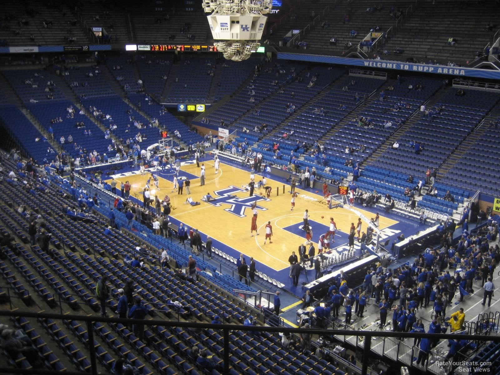 section 244, row h seat view  for basketball - rupp arena