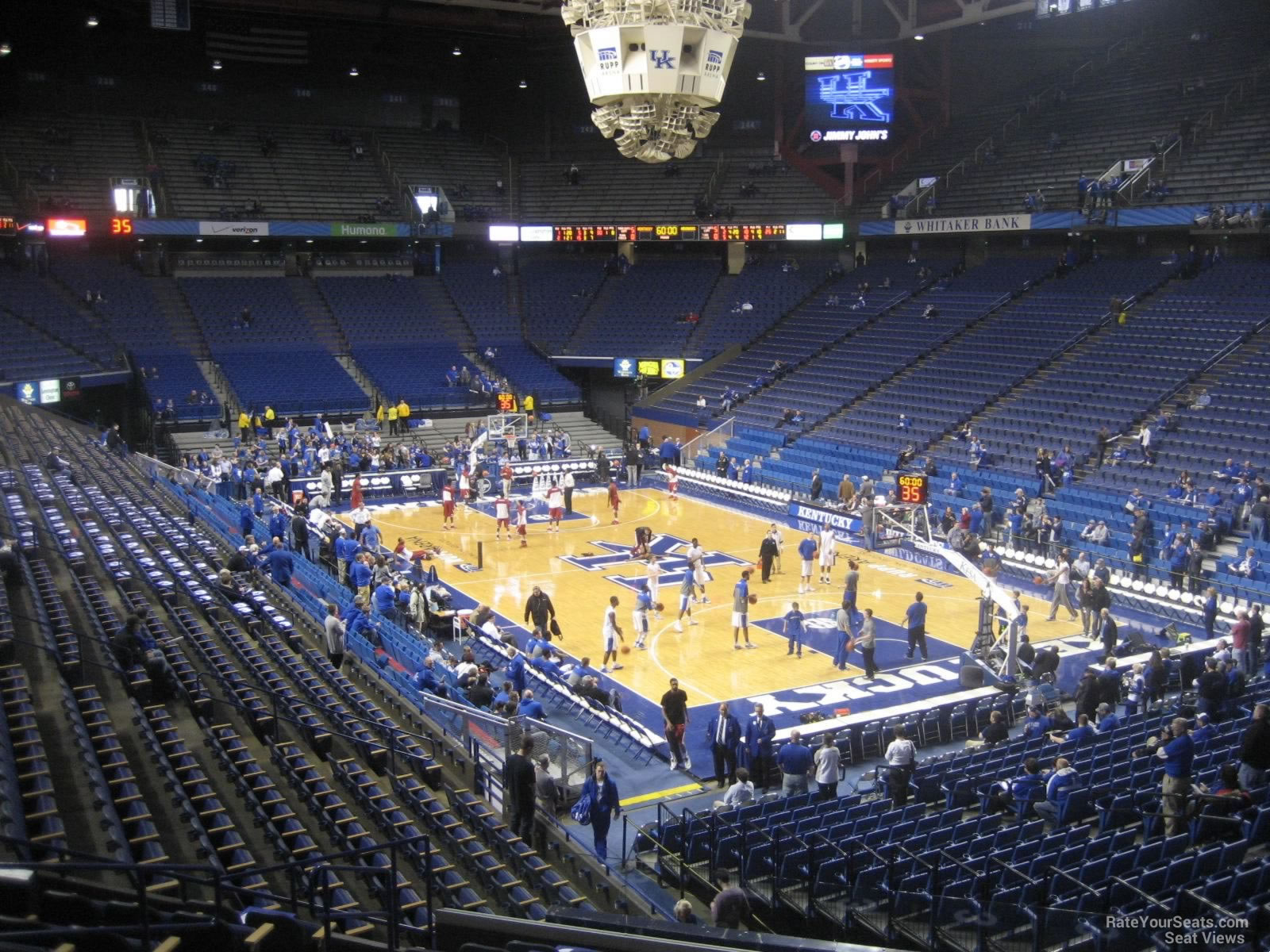 section 26, row h seat view  for basketball - rupp arena