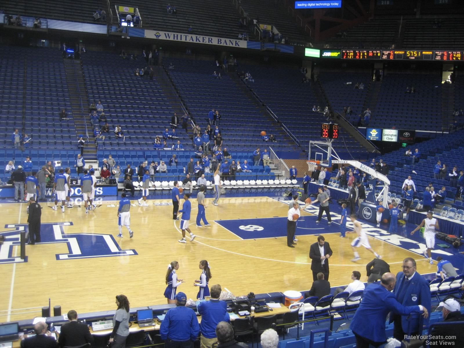 section 31, row f seat view  for basketball - rupp arena