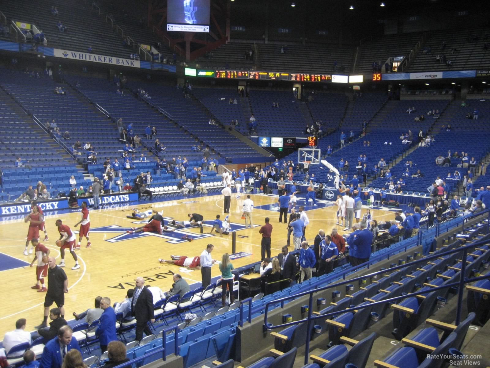 section 33, row f seat view  for basketball - rupp arena