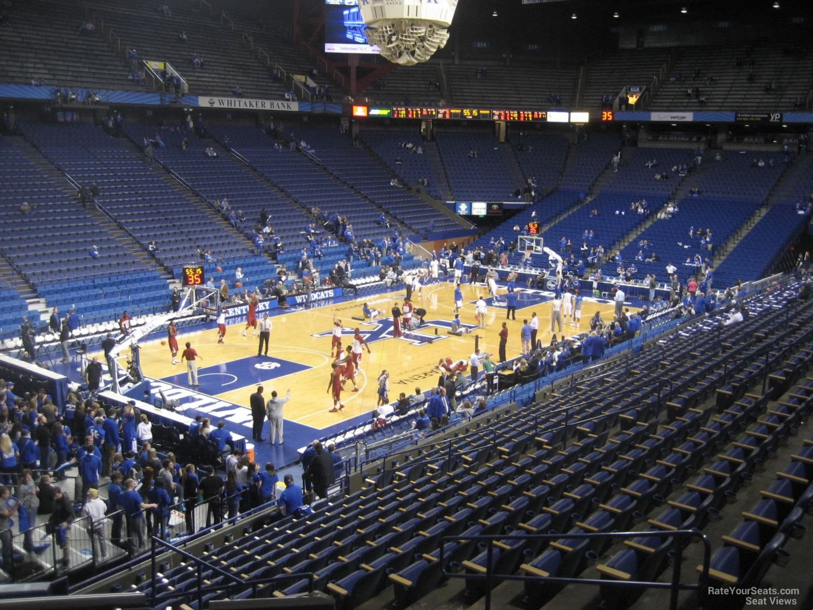 section 35, row s seat view  for basketball - rupp arena