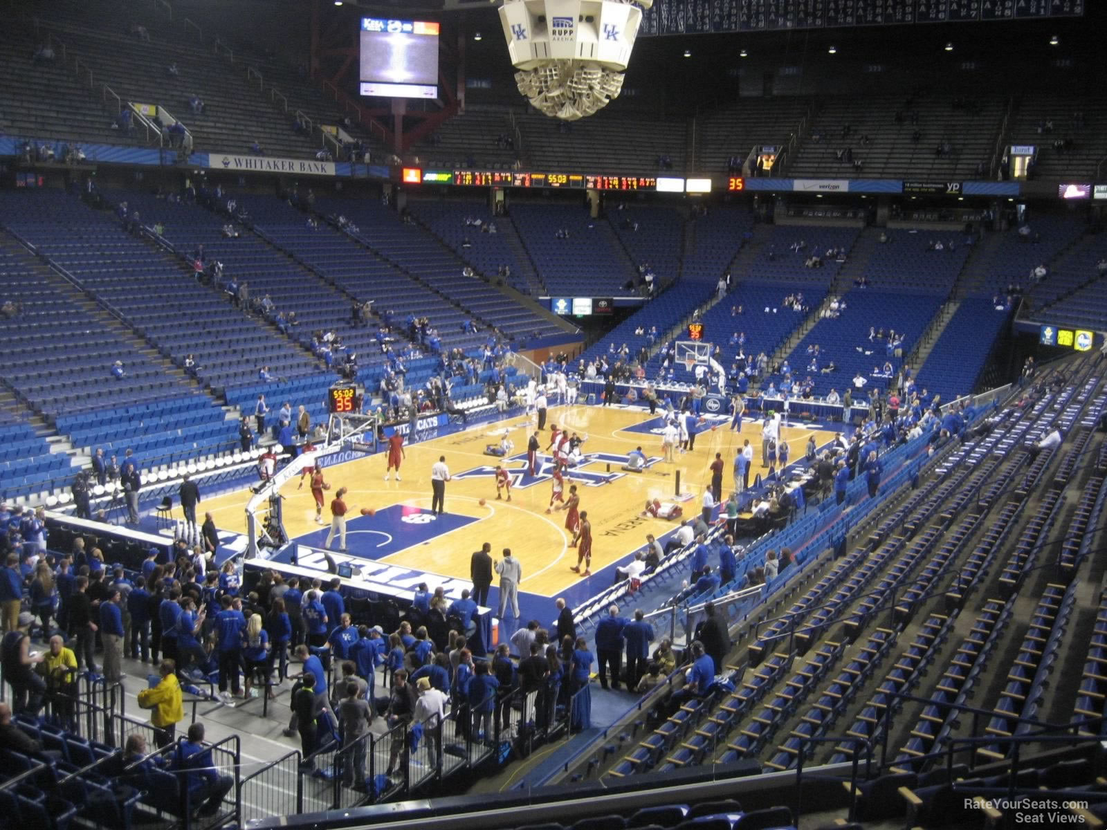 section 36, row s seat view  for basketball - rupp arena