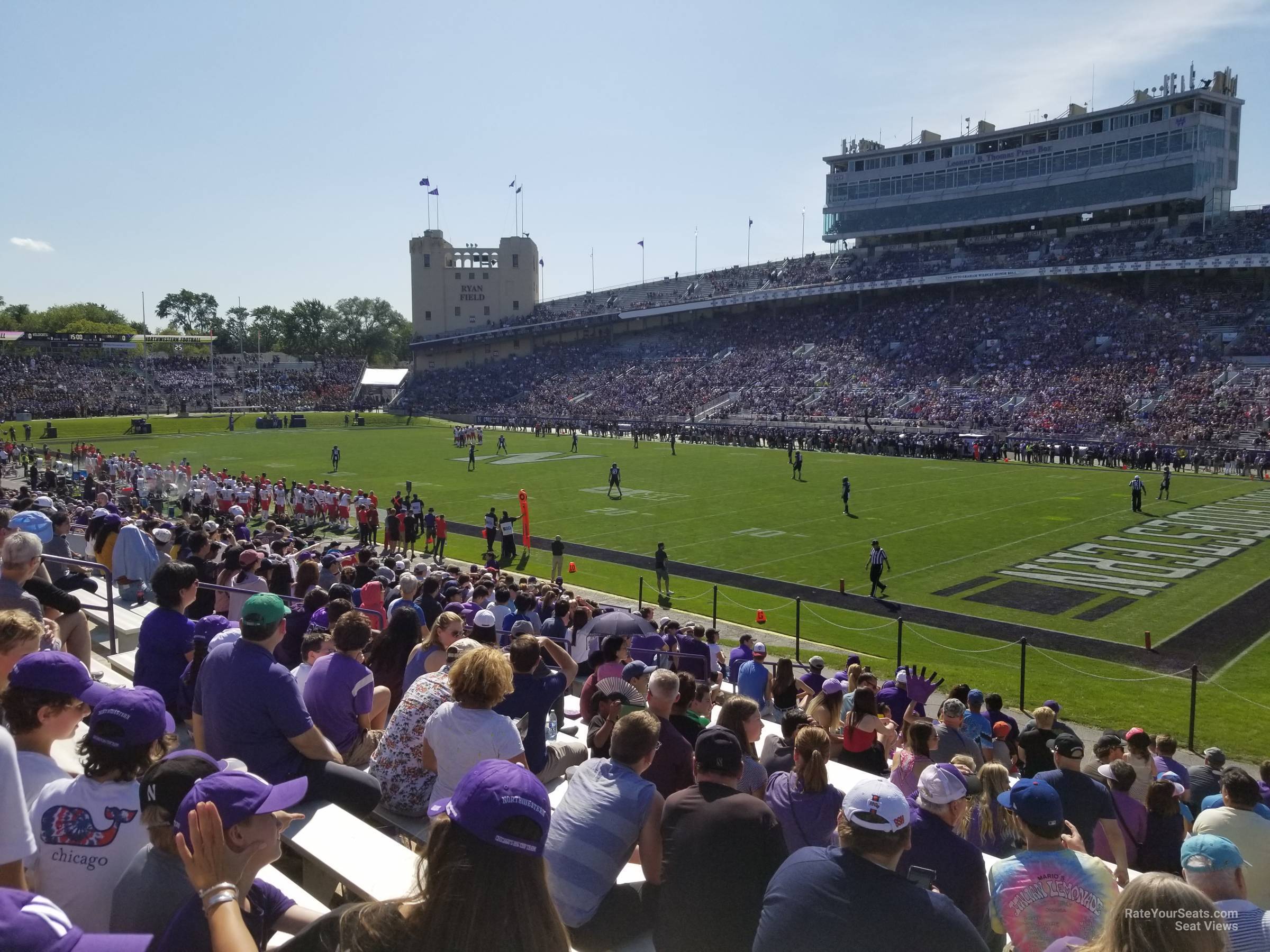 section 103, row 25 seat view  - ryan field