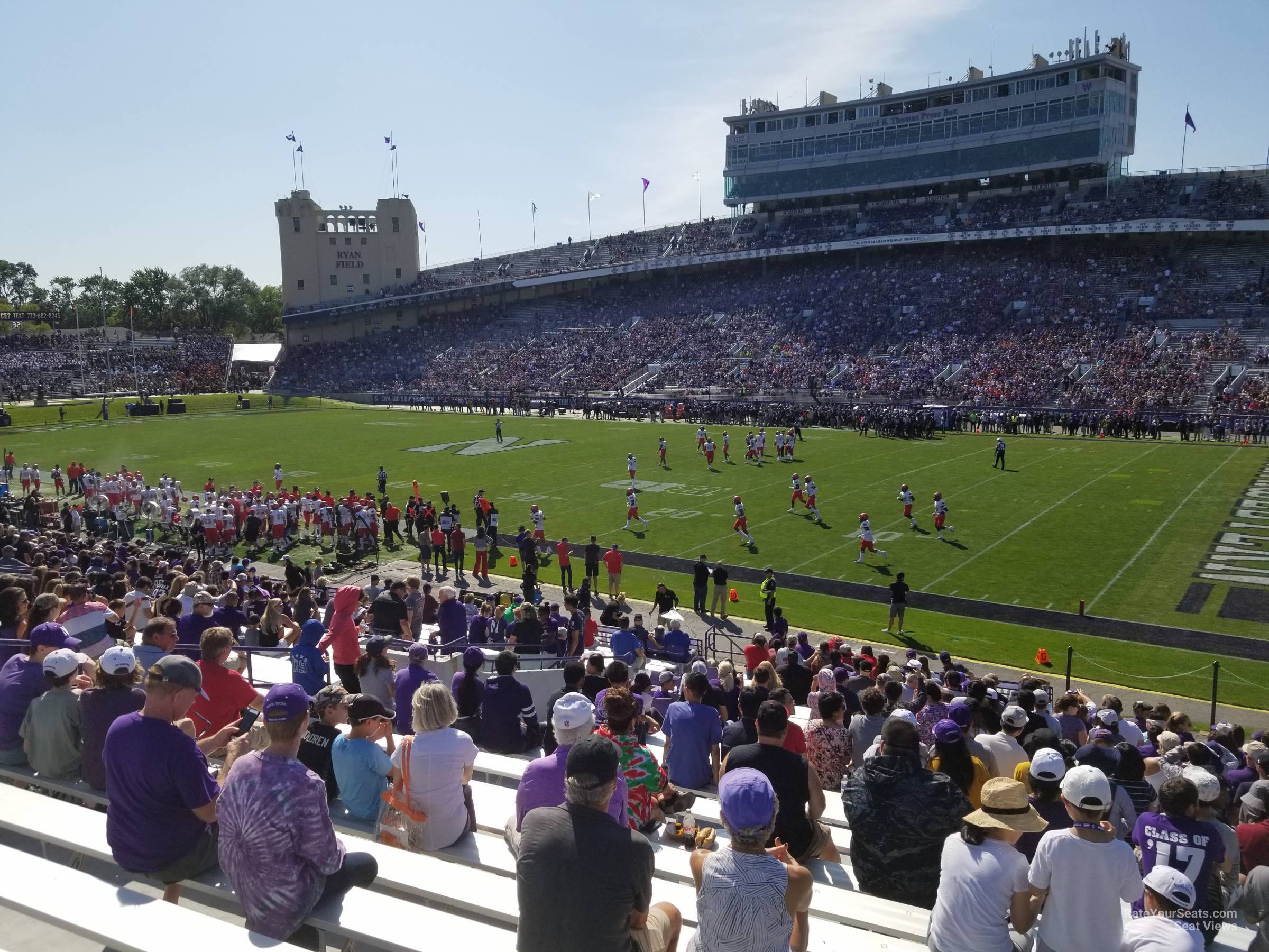 section 104, row 30 seat view  - ryan field